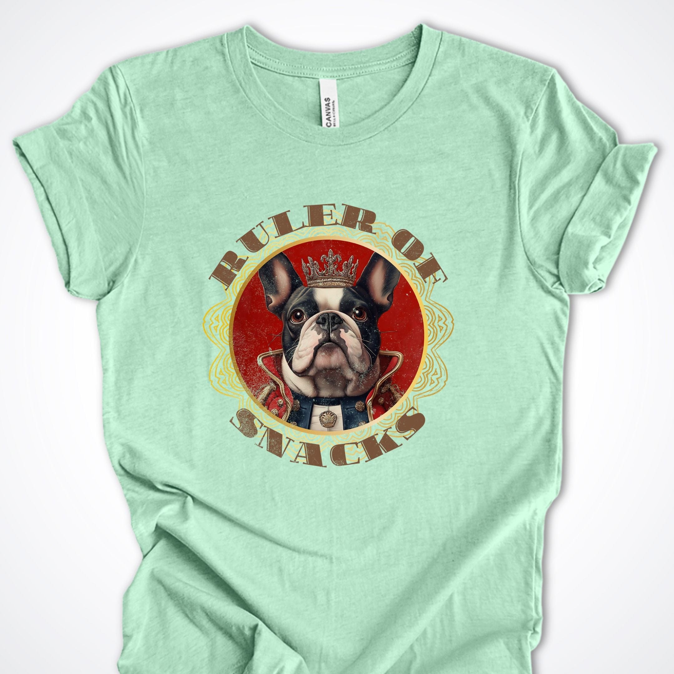 T-Shirt Heather Mint / S Ruler of Snacks French Bulldog Premium Unisex T-Shirt ReallyintoDogs