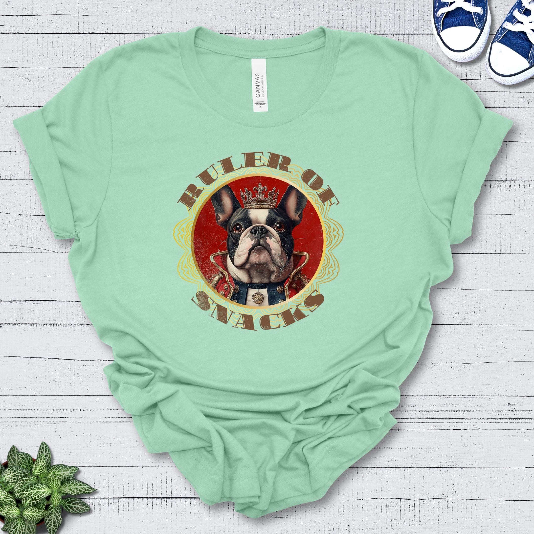 T-Shirt Heather Mint / S Ruler of Snacks French Bulldog Premium Unisex T-Shirt --reallyintothat