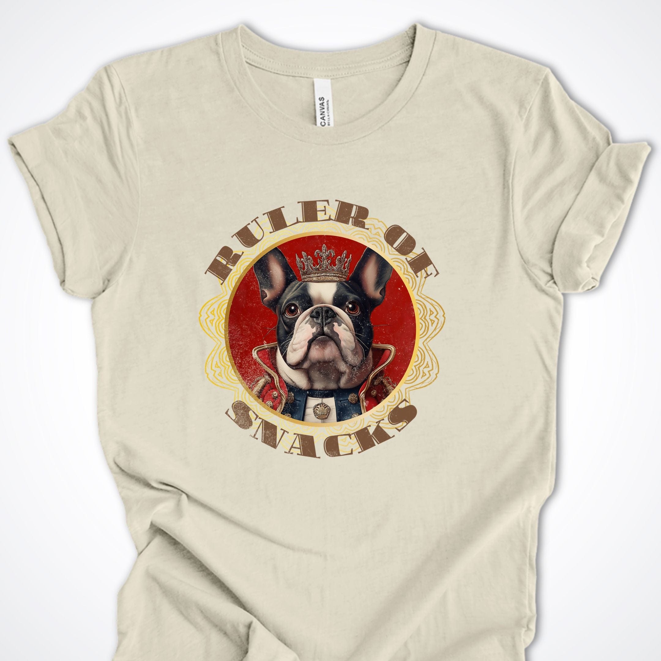 T-Shirt Natural / S Ruler of Snacks French Bulldog Premium Unisex T-Shirt ReallyintoDogs