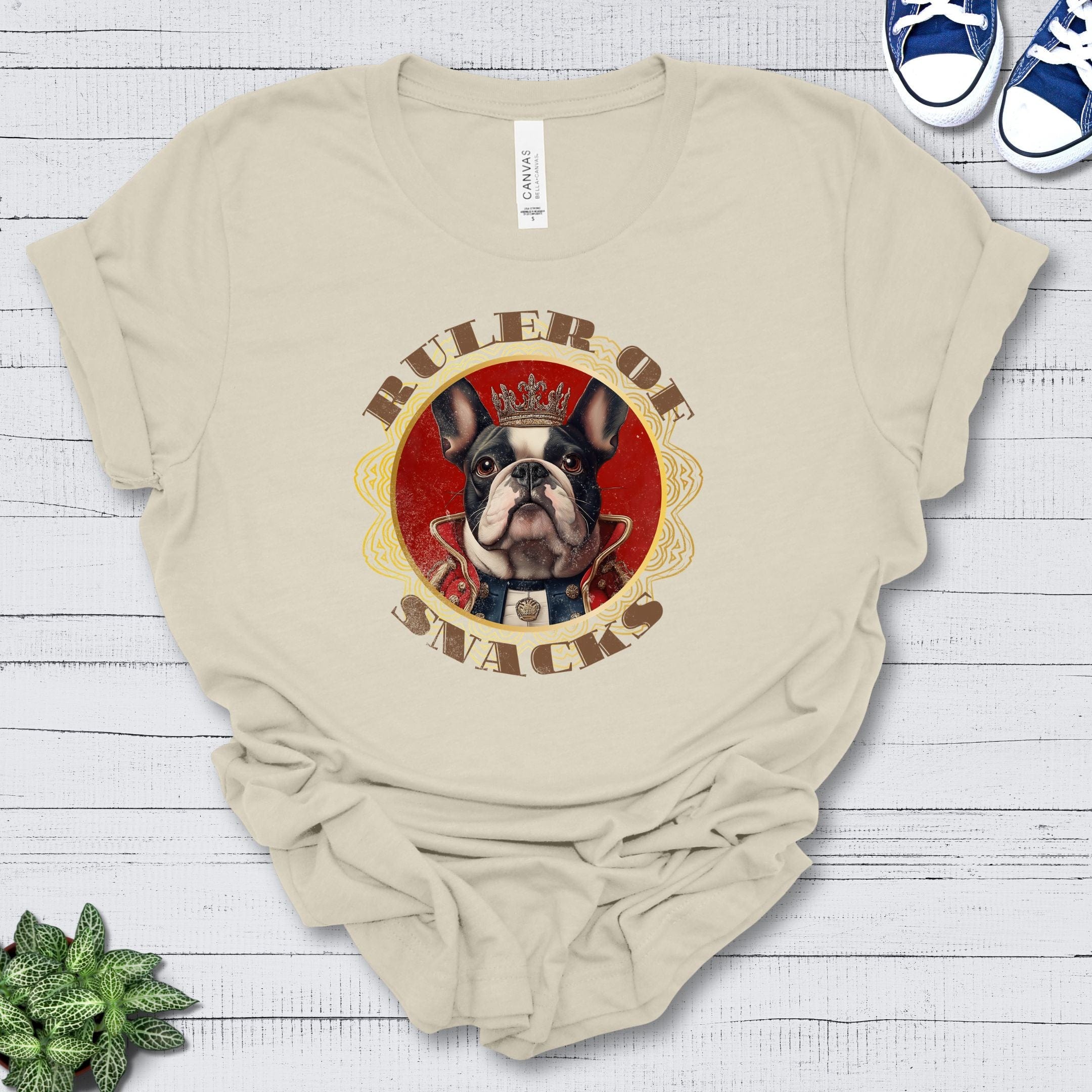 T-Shirt Natural / S Ruler of Snacks French Bulldog Premium Unisex T-Shirt --reallyintothat