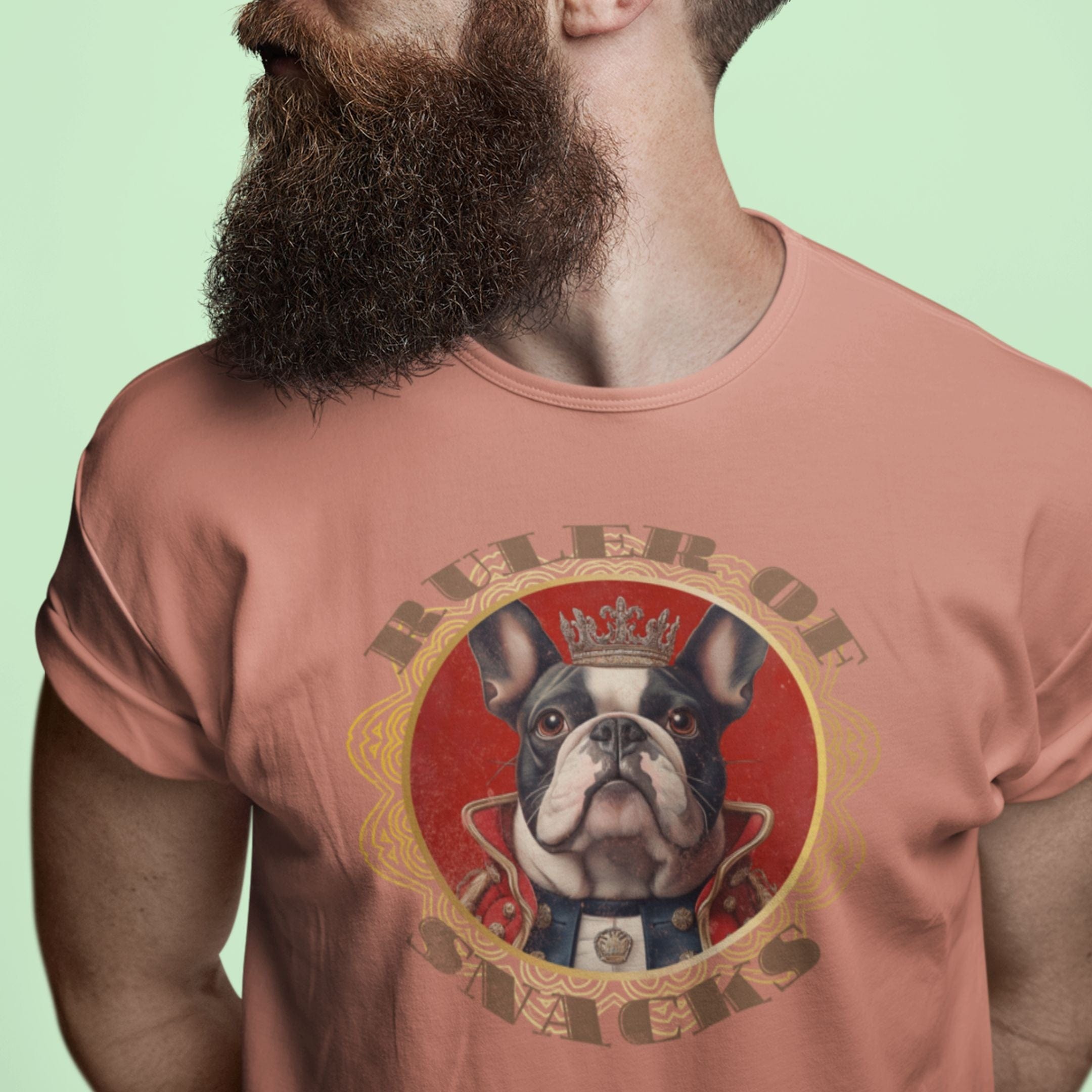 T-Shirt Ruler of Snacks French Bulldog Premium Unisex T-Shirt ReallyintoDogs