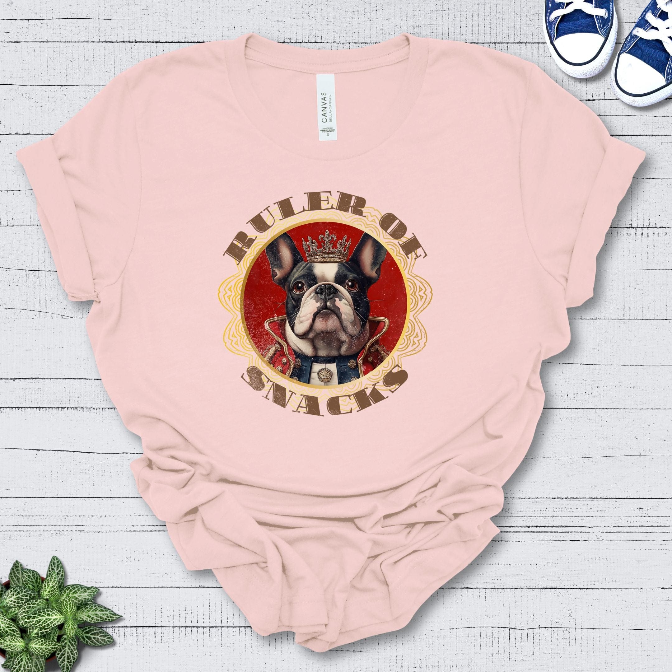 T-Shirt Soft Pink / S Ruler of Snacks French Bulldog Premium Unisex T-Shirt --reallyintothat