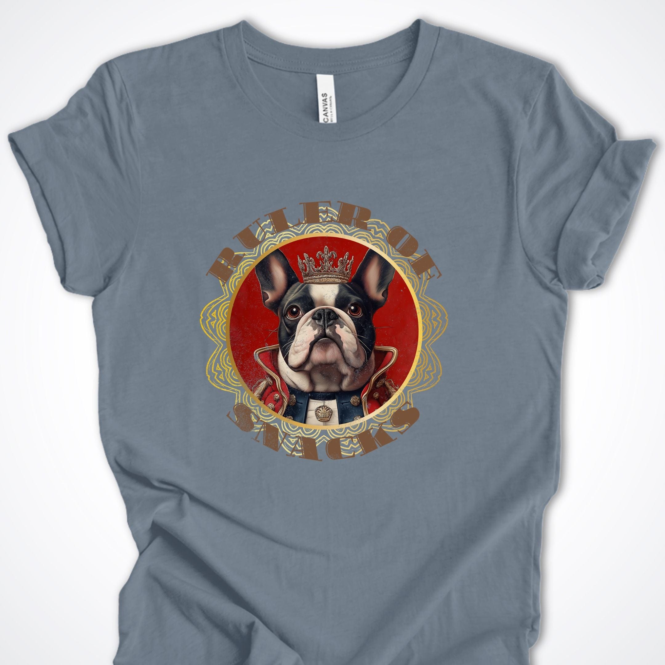 T-Shirt Steel Blue / S Ruler of Snacks French Bulldog Premium Unisex T-Shirt ReallyintoDogs