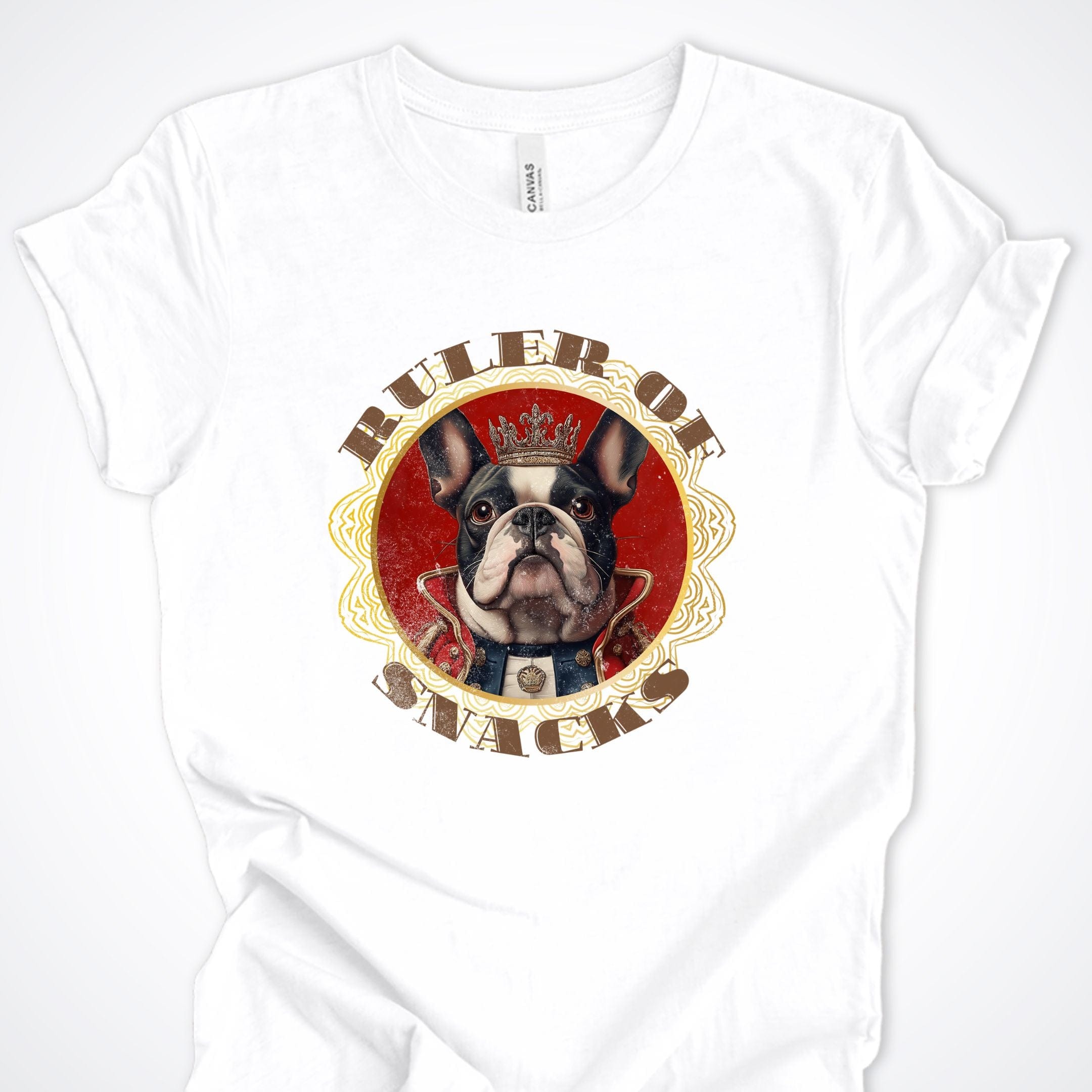 T-Shirt White / S Ruler of Snacks French Bulldog Premium Unisex T-Shirt ReallyintoDogs