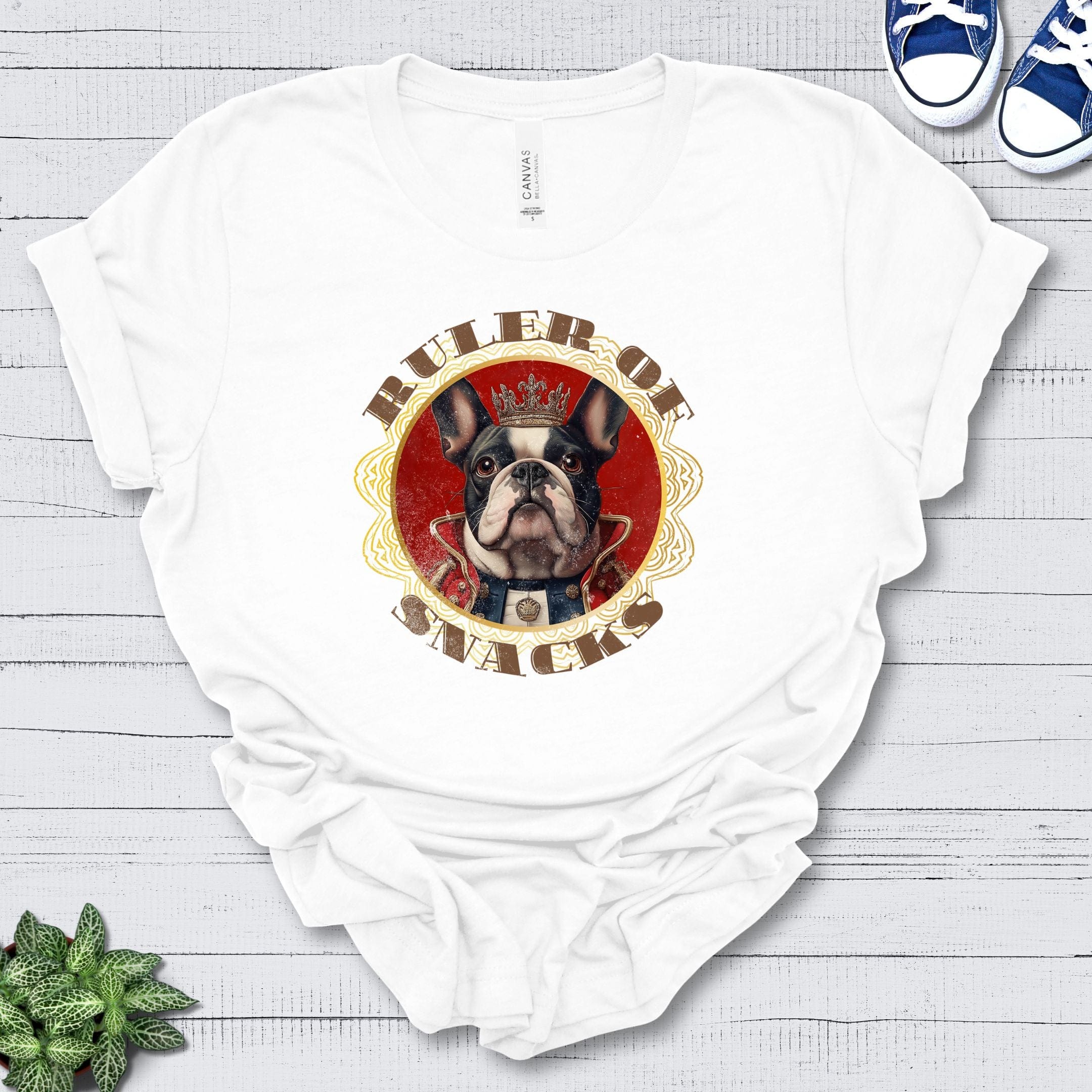 T-Shirt White / S Ruler of Snacks French Bulldog Premium Unisex T-Shirt --reallyintothat