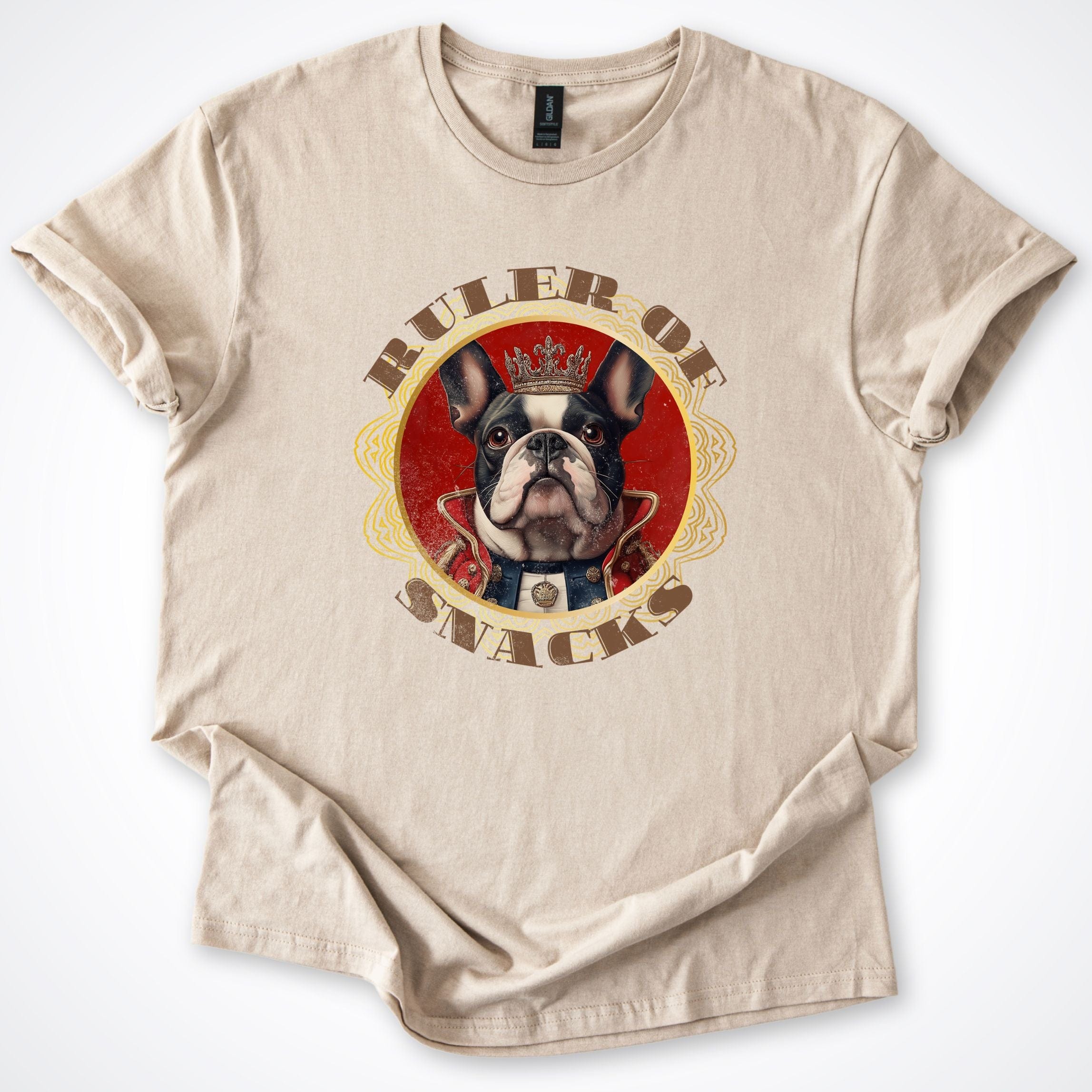 T-Shirt Sand / S Ruler of Snacks French Bulldog T-Shirt ReallyintoDogs