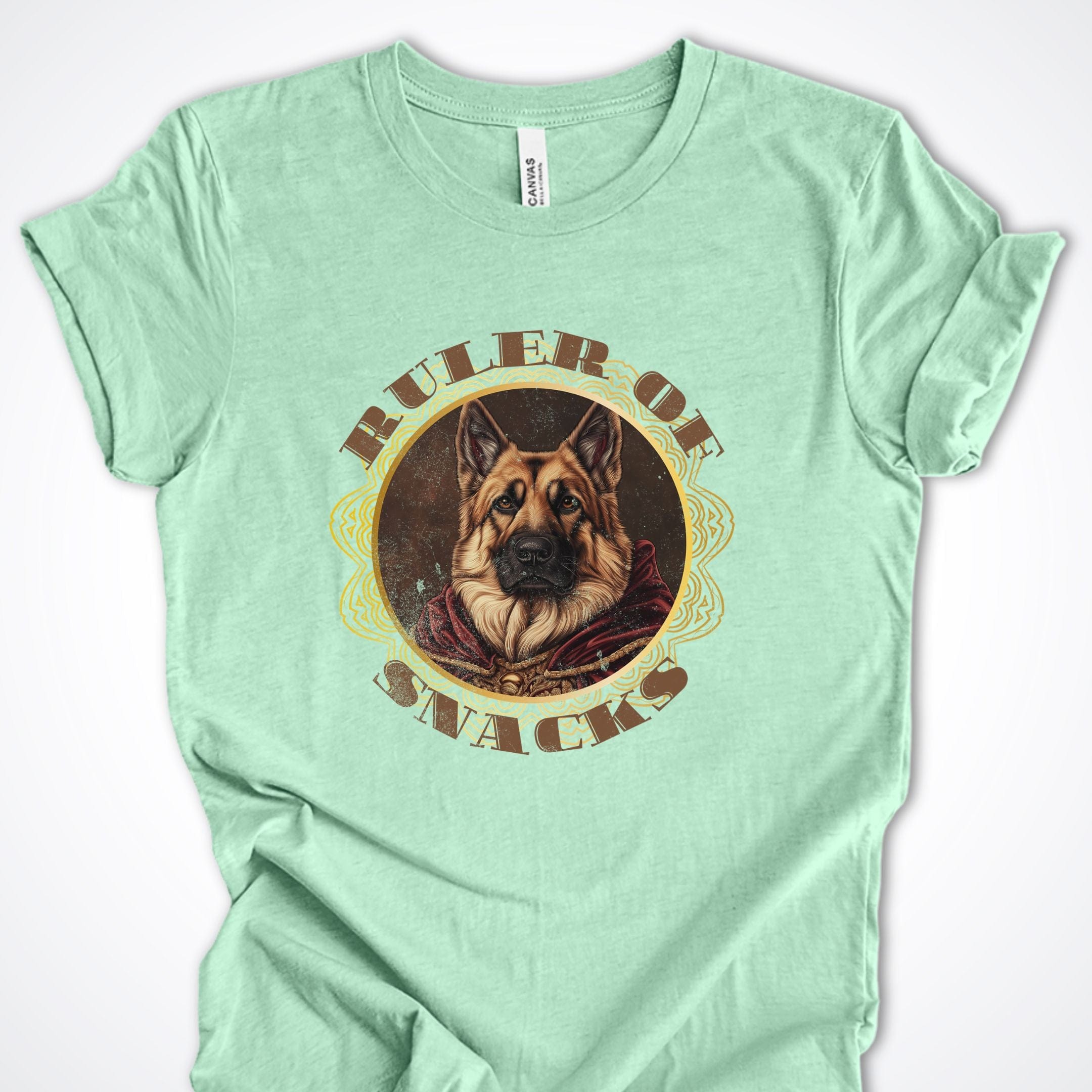 T-Shirt Heather Mint / S Ruler of Snacks German Shepherd Premium Unisex T-Shirt ReallyintoDogs