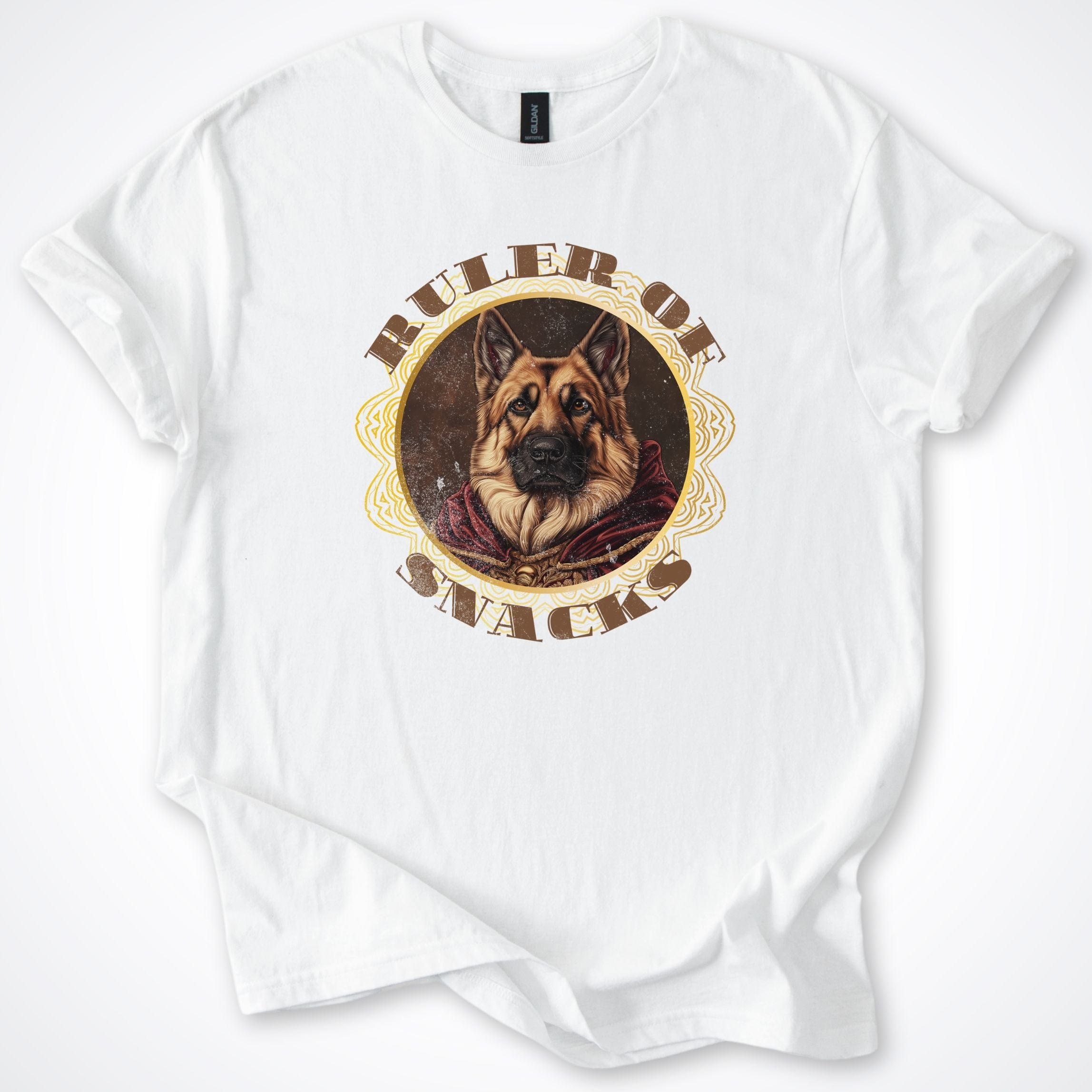 T-Shirt White / S Ruler of Snacks German Shepherd T-Shirt ReallyintoDogs