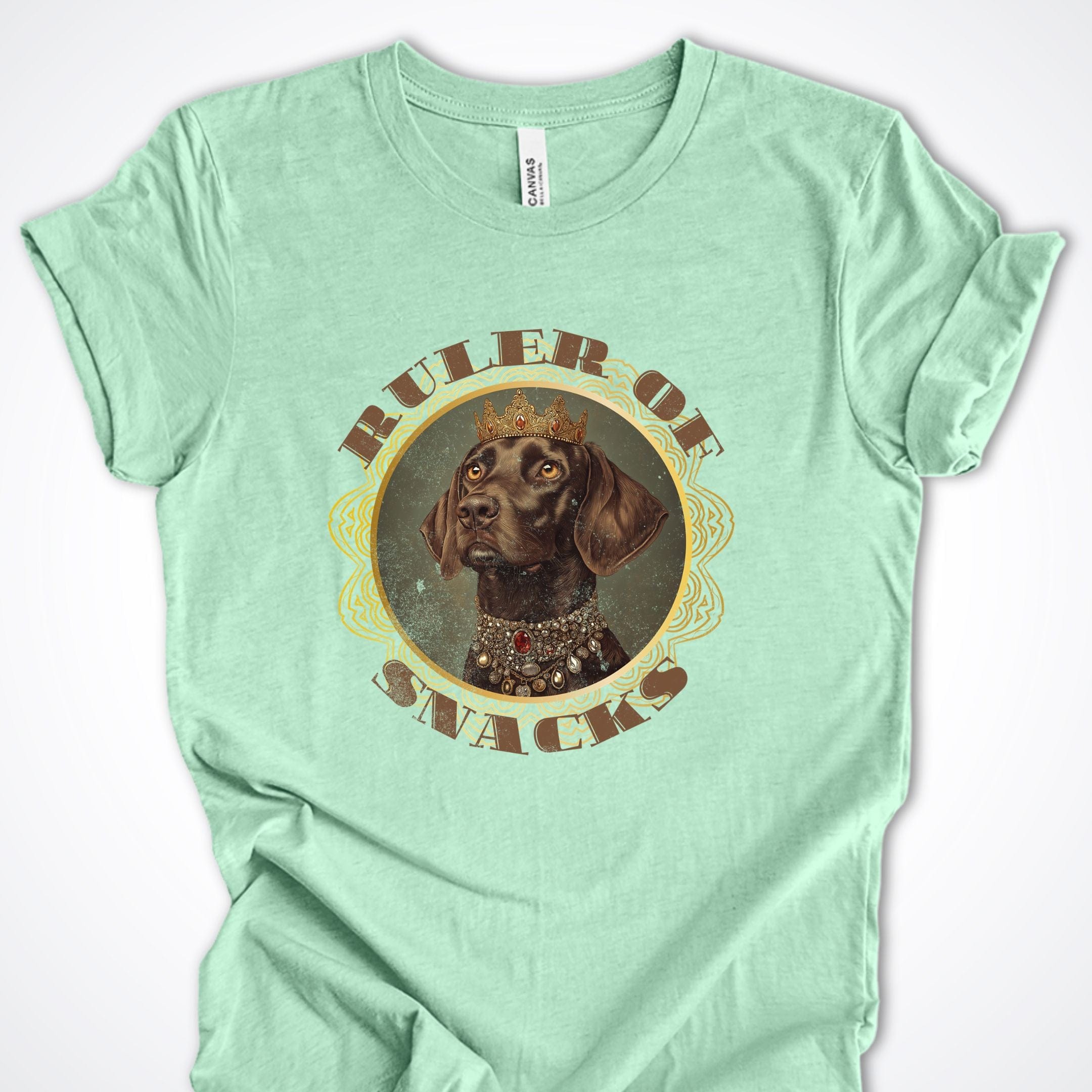 T-Shirt Heather Mint / S Ruler of Snacks German Shorthair Pointer Premium Unisex T-Shirt ReallyintoDogs