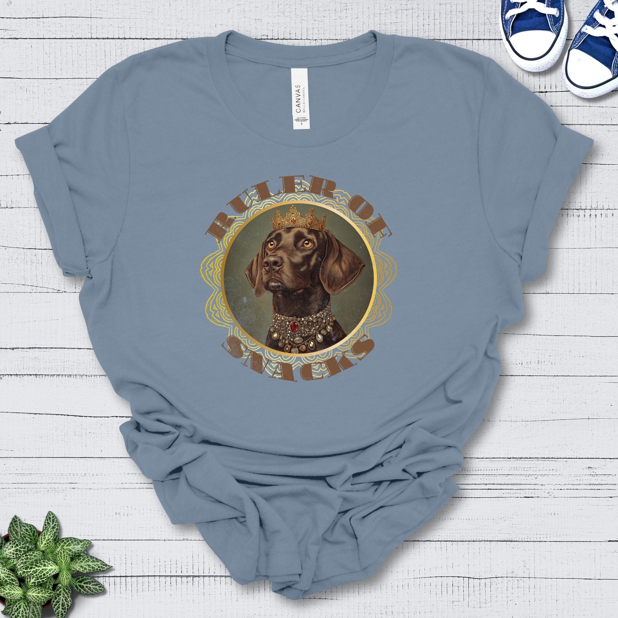 T-Shirt Steel Blue / S Ruler of Snacks German Shorthair Pointer Premium Unisex T-Shirt --reallyintothat