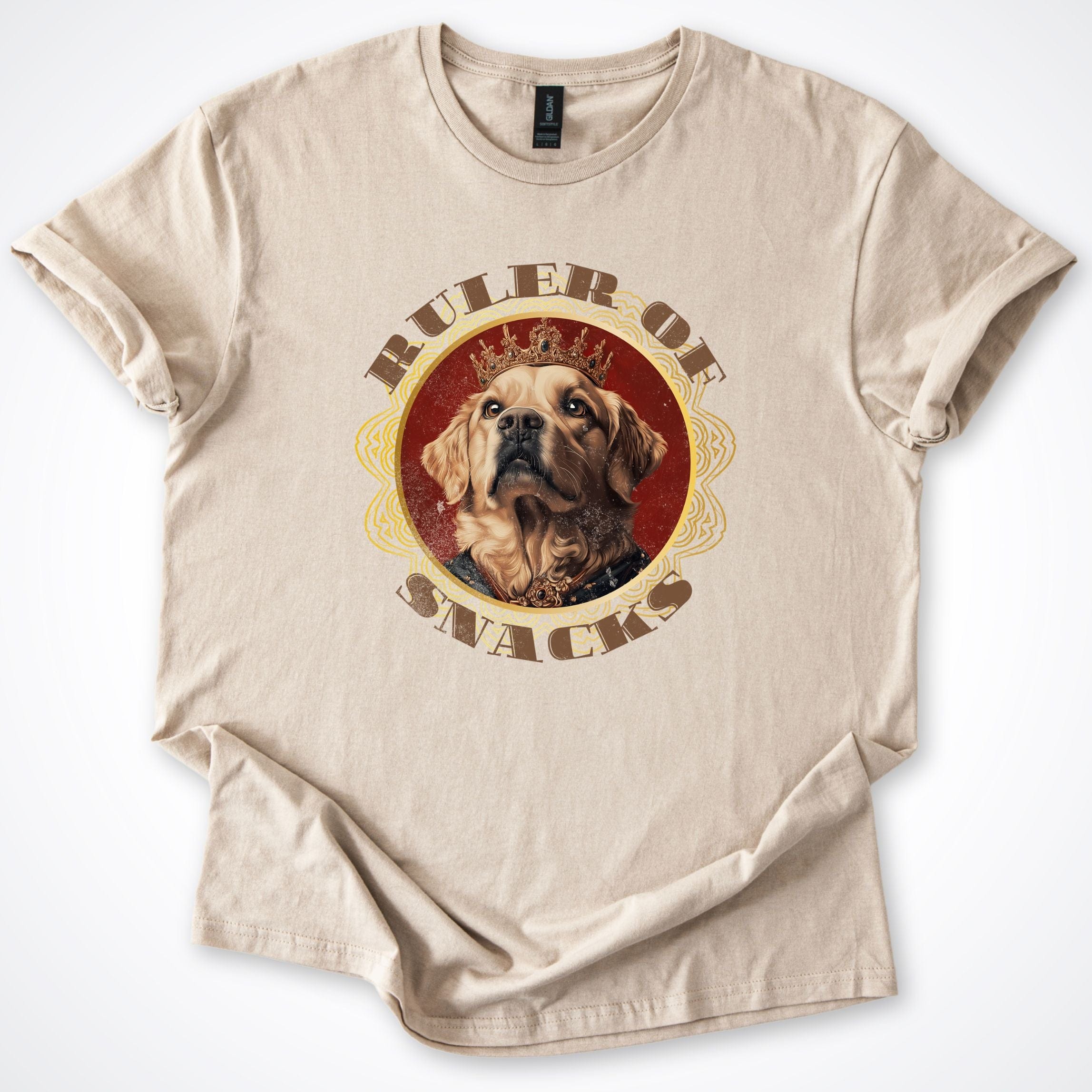 T-Shirt Sand / S Ruler of Snacks Golden Retreiver T-Shirt ReallyintoDogs