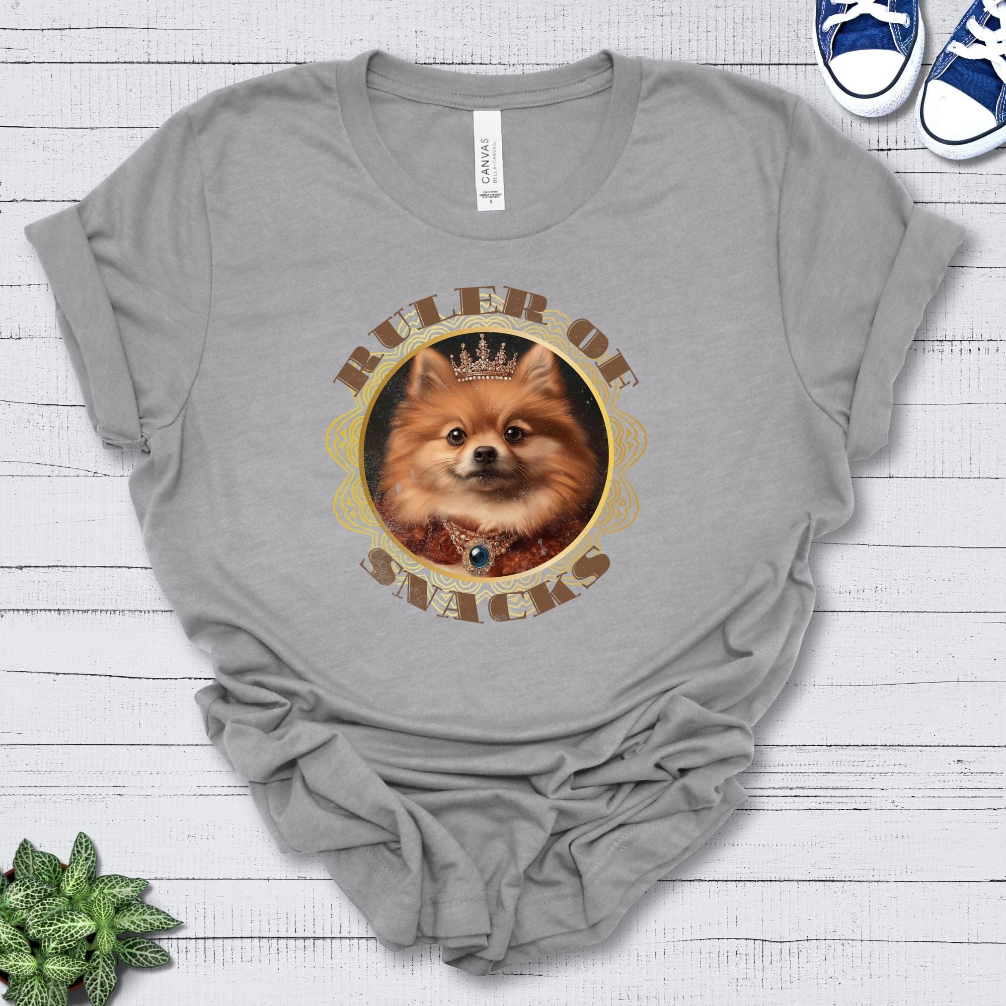 T-Shirt Athletic Heather / S Ruler of Snacks Pomeranian Premium Unisex T-Shirt --reallyintothat