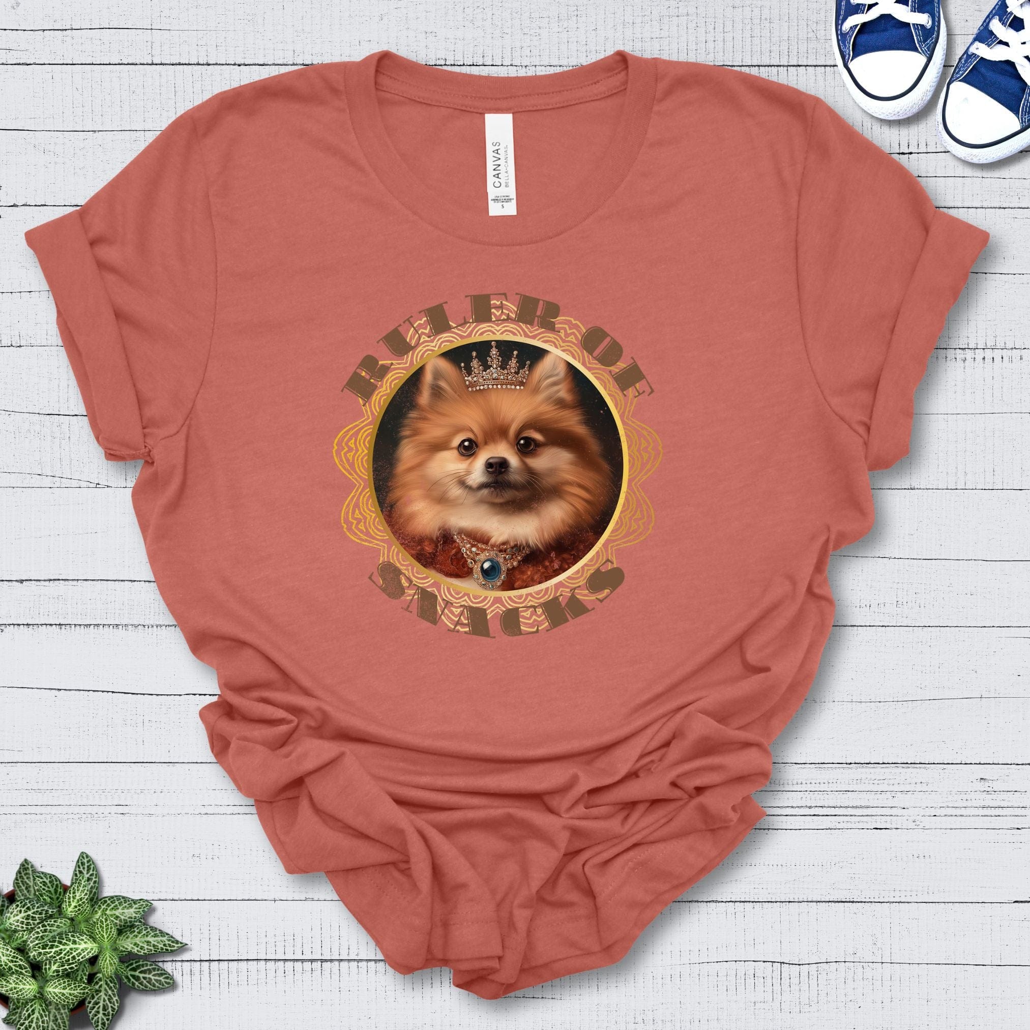 T-Shirt Heather Clay / S Ruler of Snacks Pomeranian Premium Unisex T-Shirt --reallyintothat