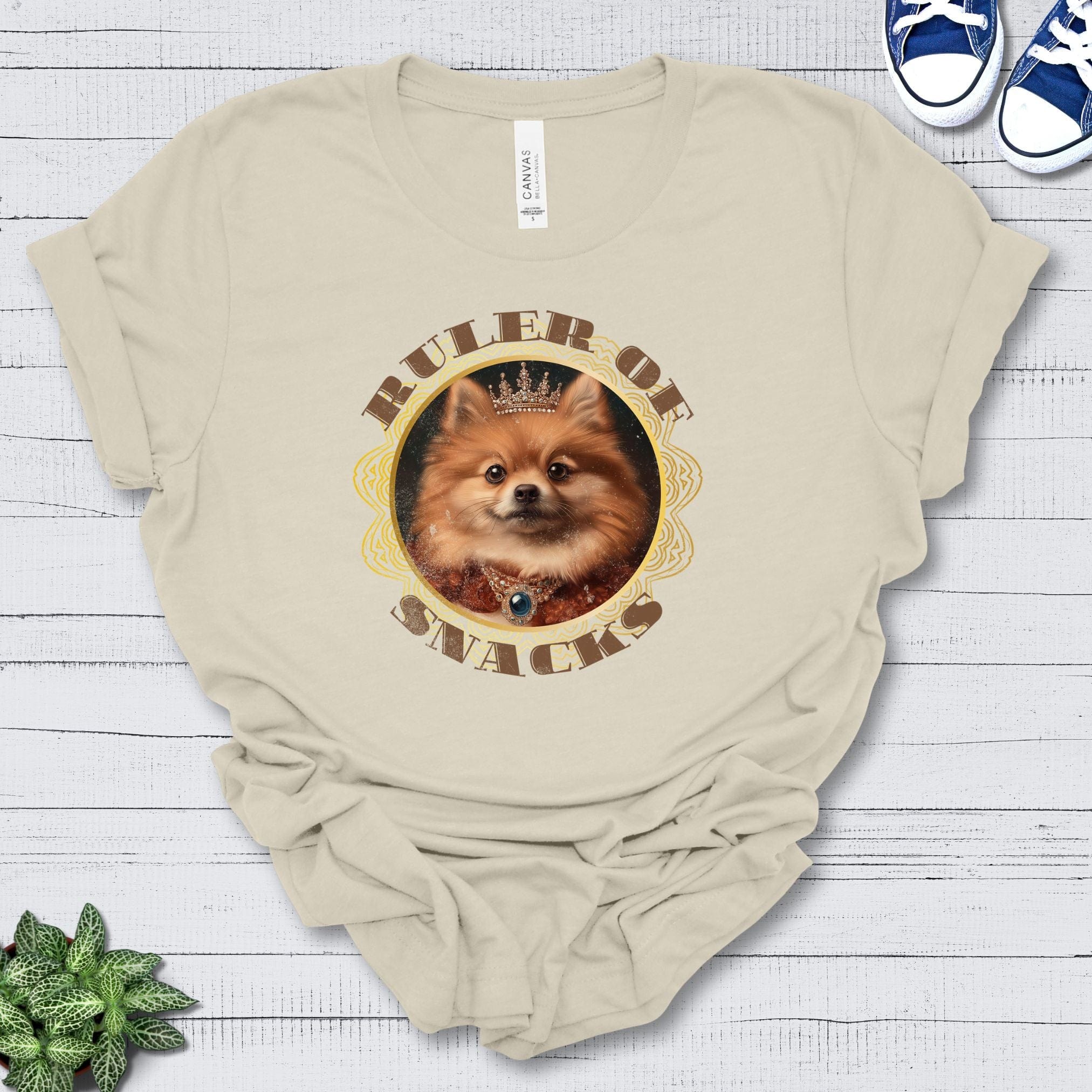 T-Shirt Natural / S Ruler of Snacks Pomeranian Premium Unisex T-Shirt --reallyintothat