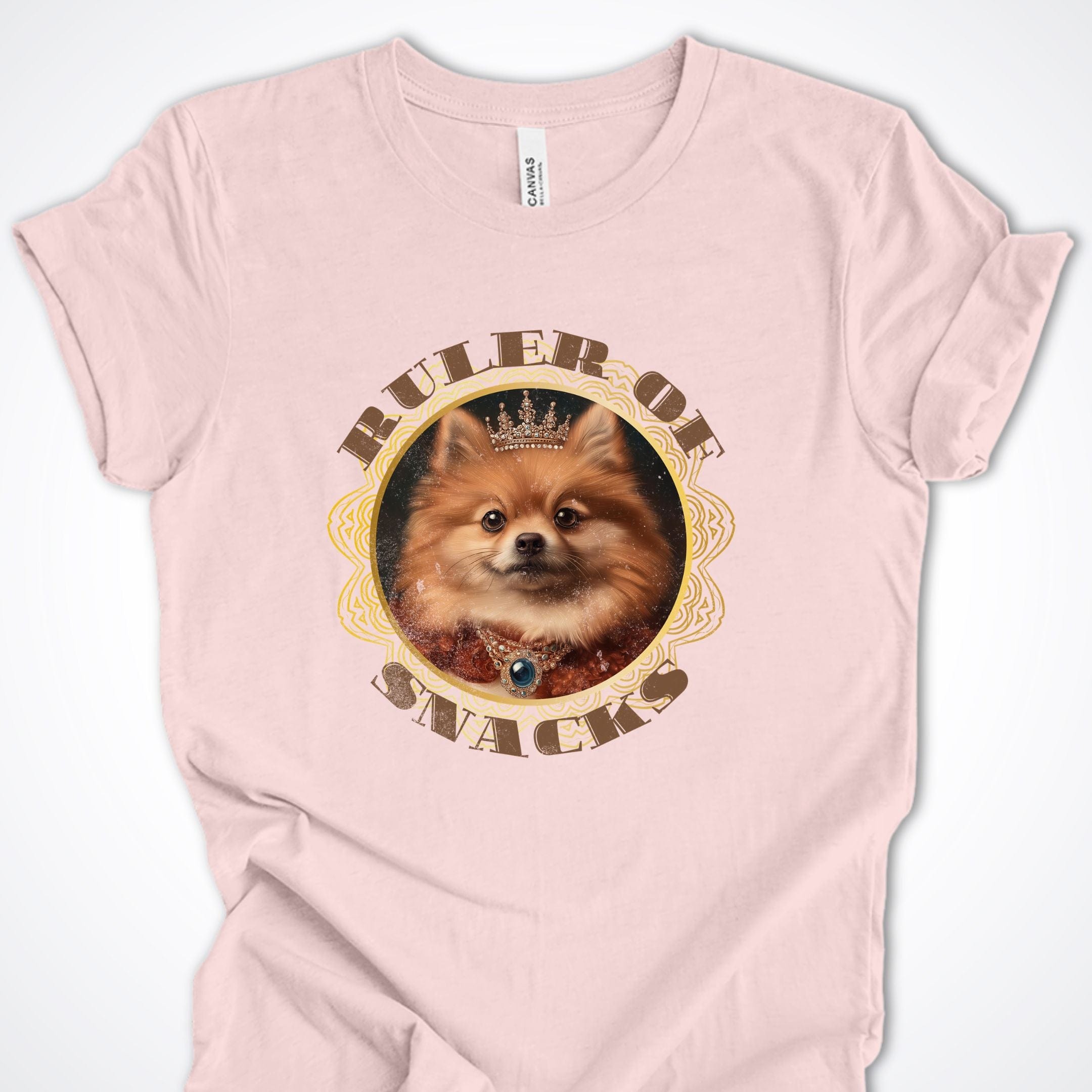 T-Shirt Soft Pink / S Ruler of Snacks Pomeranian Premium Unisex T-Shirt ReallyintoDogs