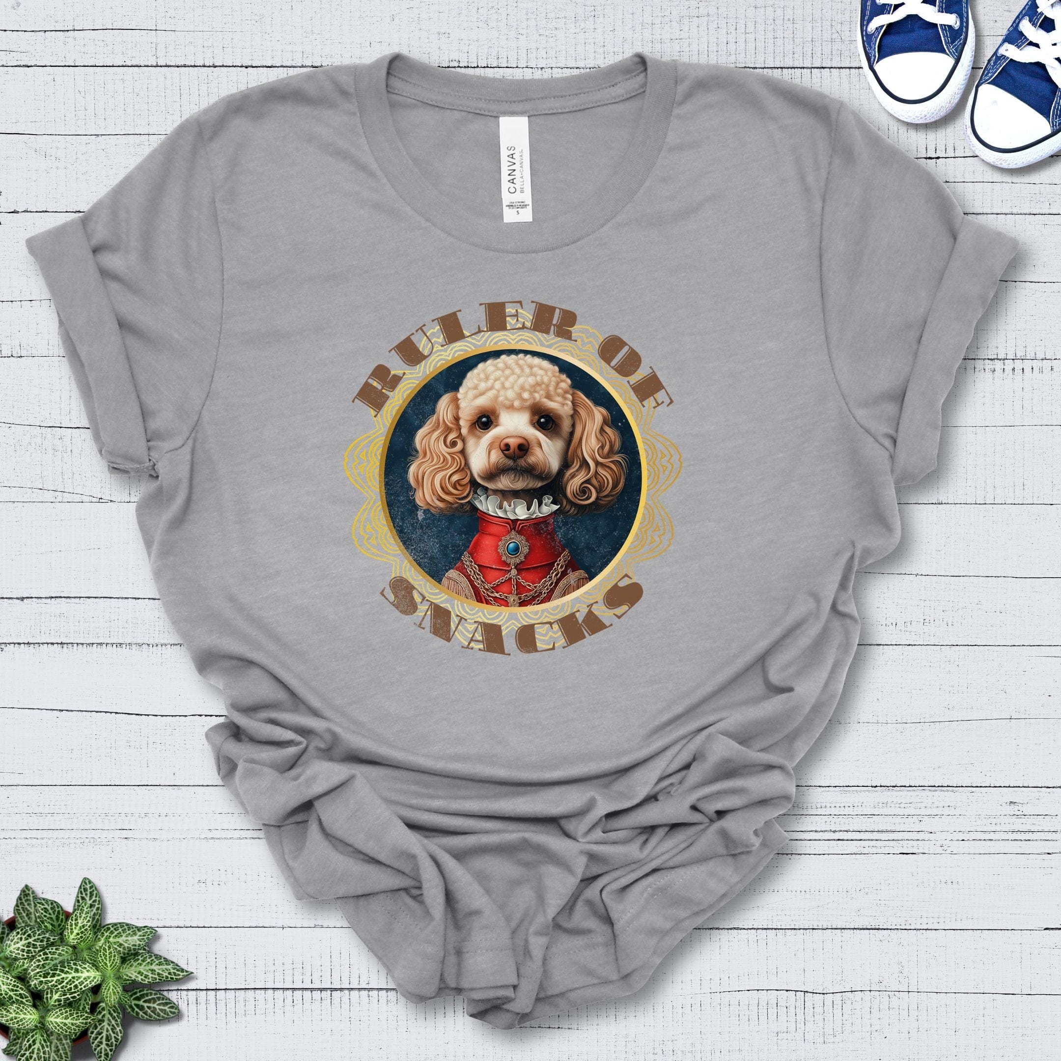 T-Shirt Athletic Heather / S Ruler of Snacks Poodle Premium Unisex T-Shirt --reallyintothat