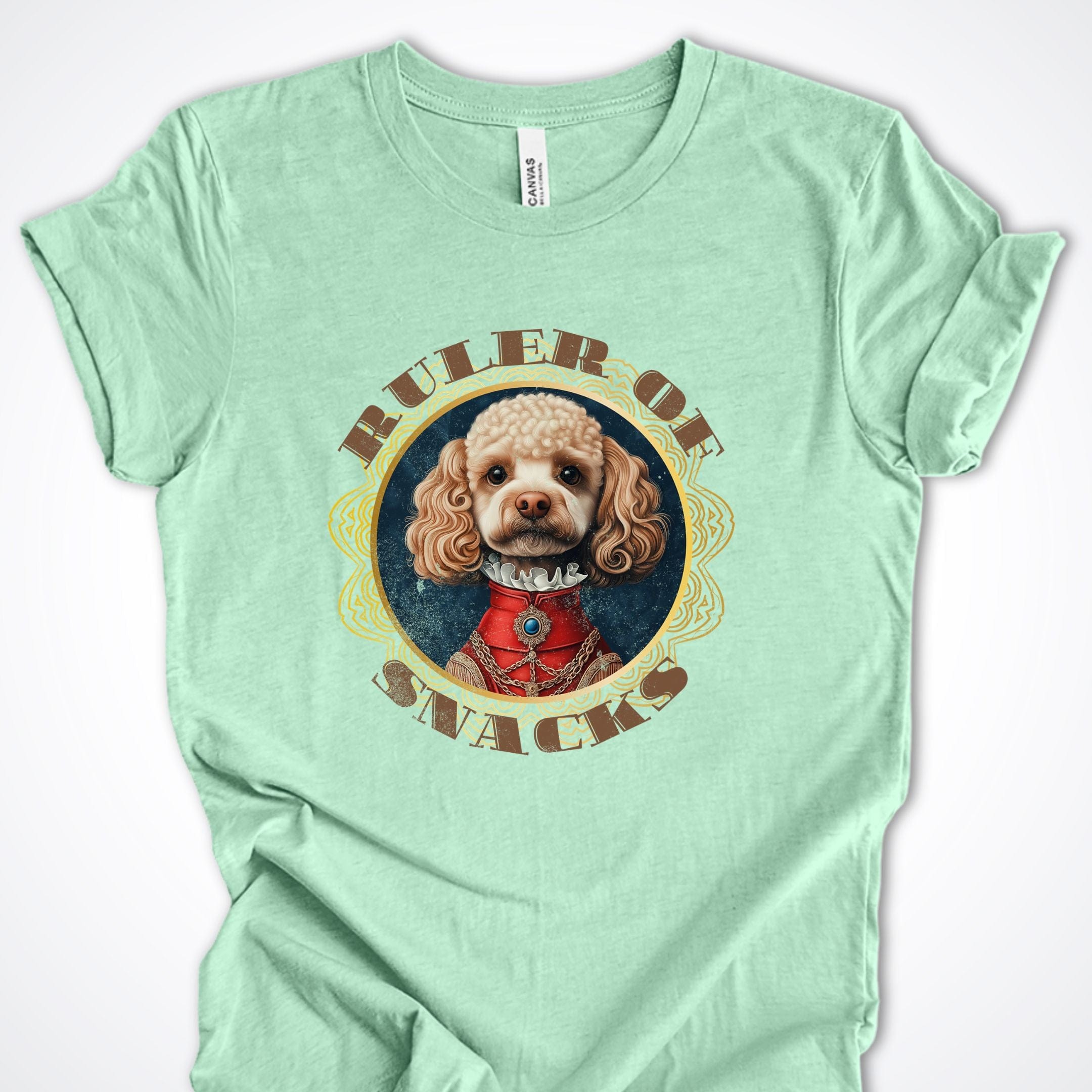 T-Shirt Heather Mint / S Ruler of Snacks Poodle Premium Unisex T-Shirt ReallyintoDogs