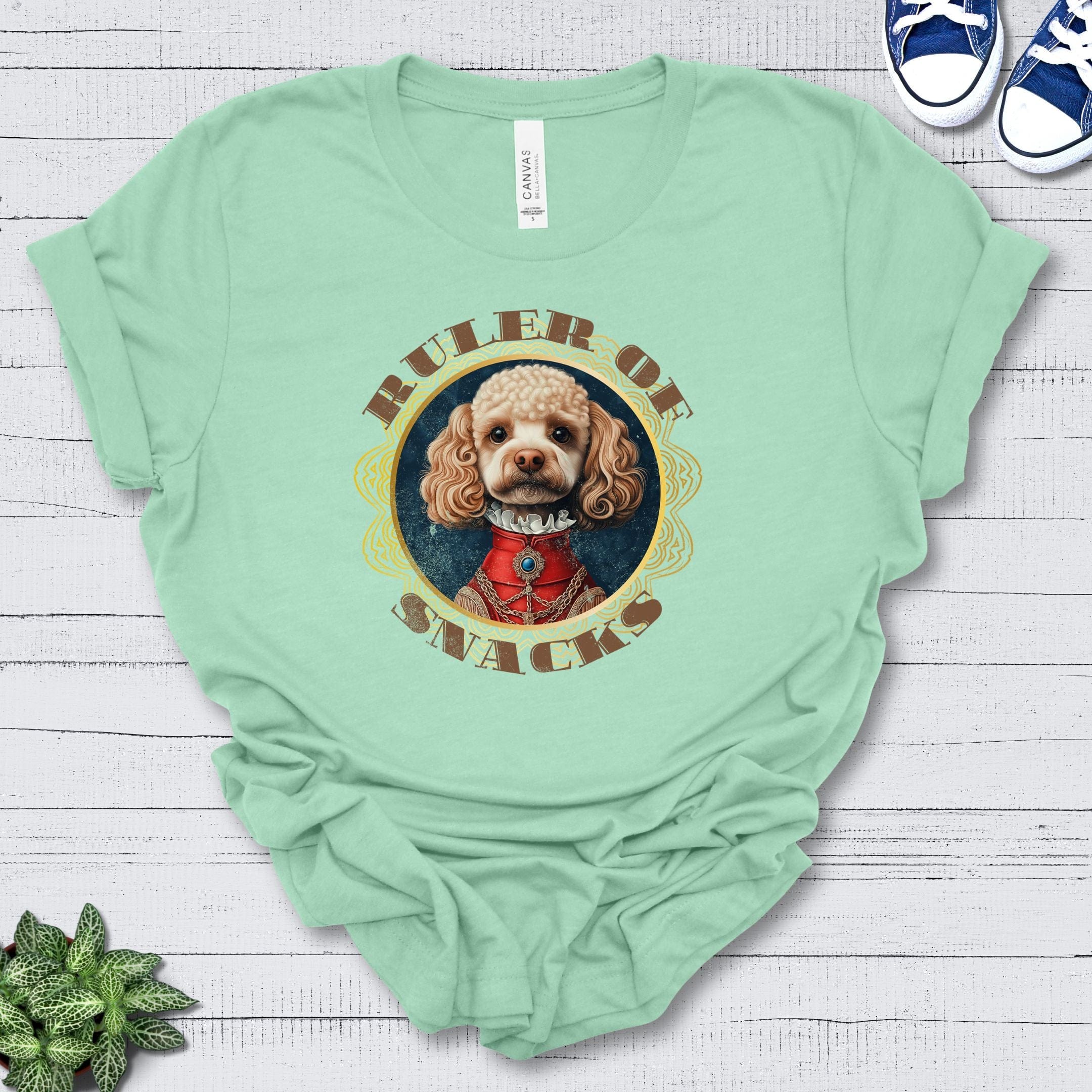 T-Shirt Heather Mint / S Ruler of Snacks Poodle Premium Unisex T-Shirt --reallyintothat