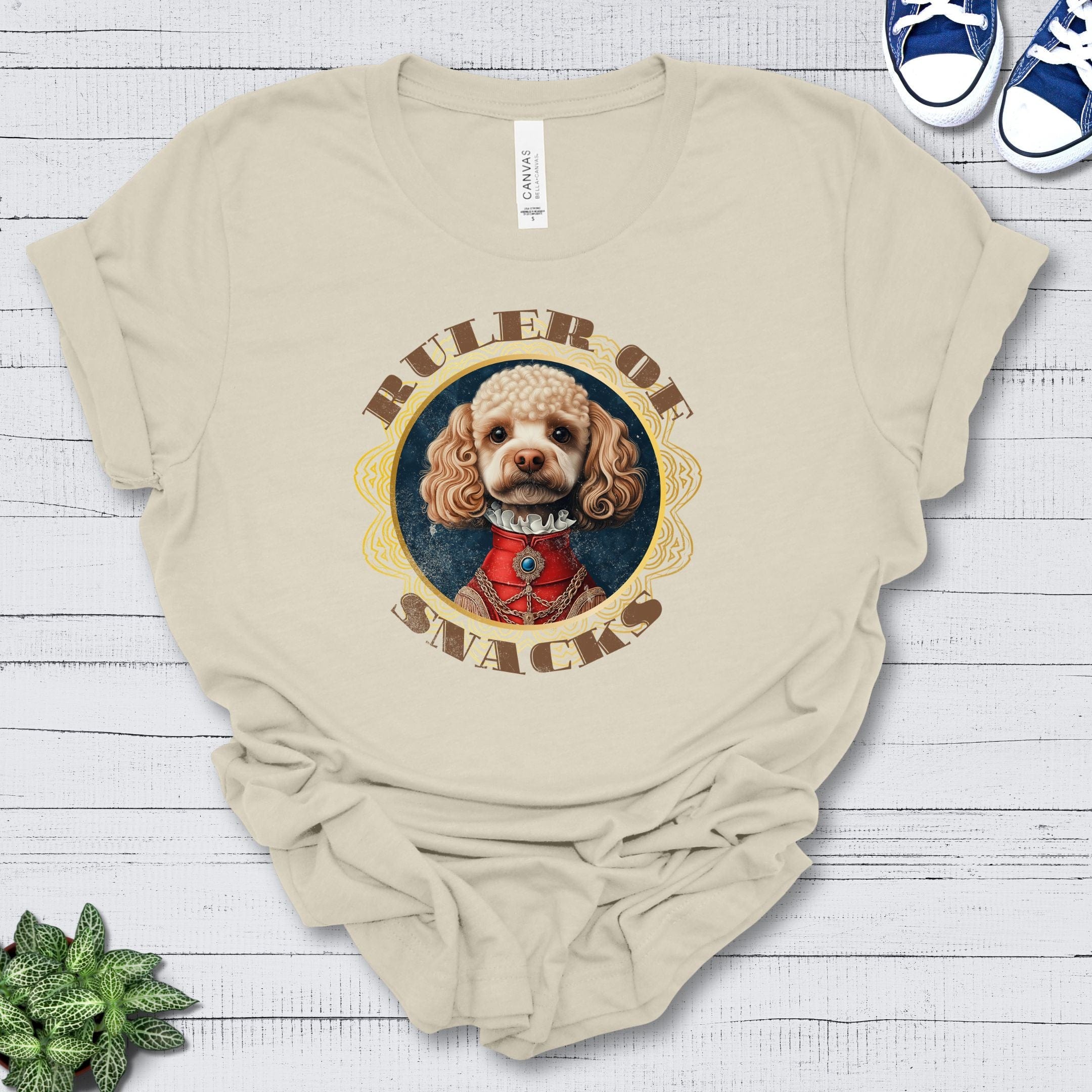 T-Shirt Natural / S Ruler of Snacks Poodle Premium Unisex T-Shirt --reallyintothat