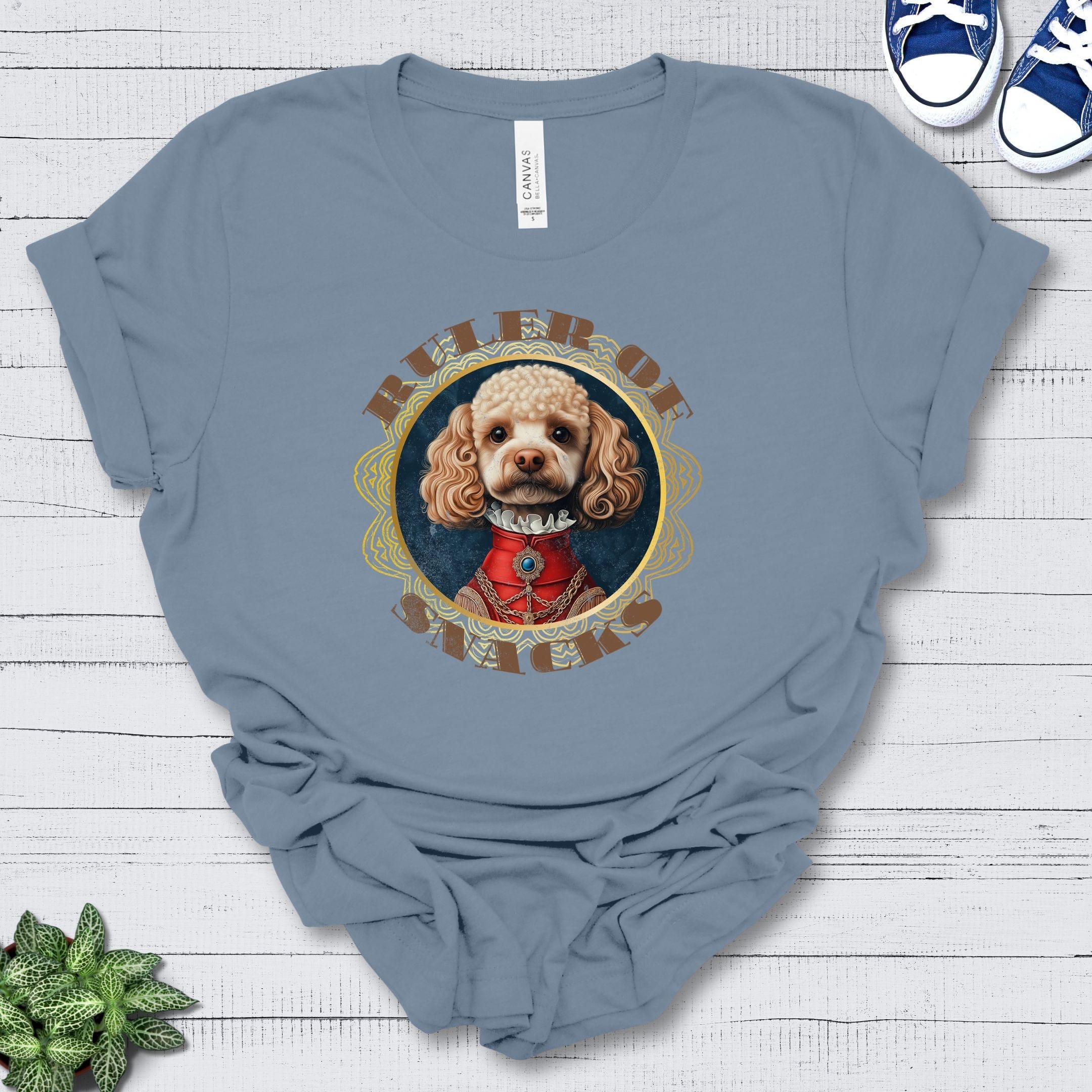 T-Shirt Steel Blue / S Ruler of Snacks Poodle Premium Unisex T-Shirt --reallyintothat