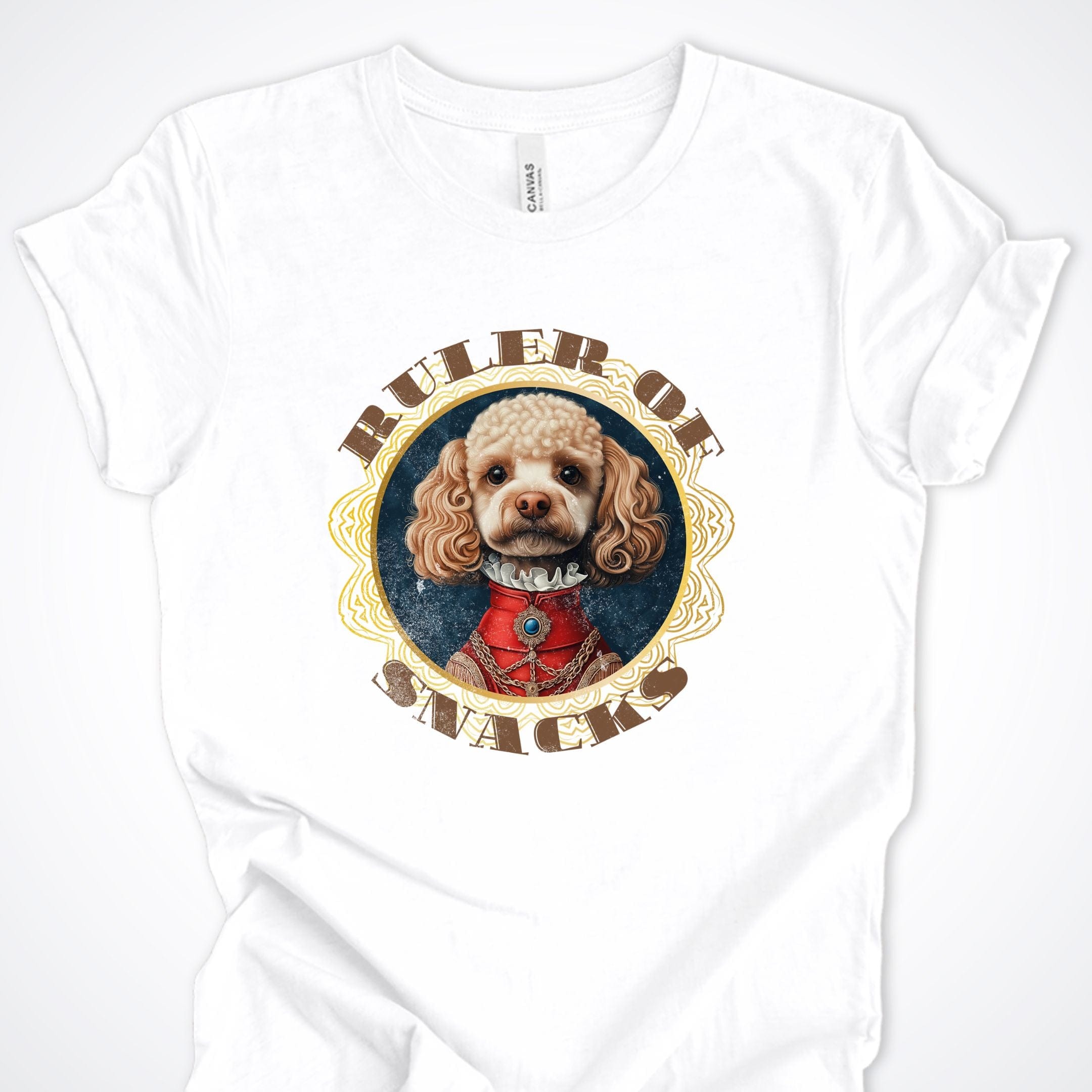 T-Shirt White / S Ruler of Snacks Poodle Premium Unisex T-Shirt ReallyintoDogs