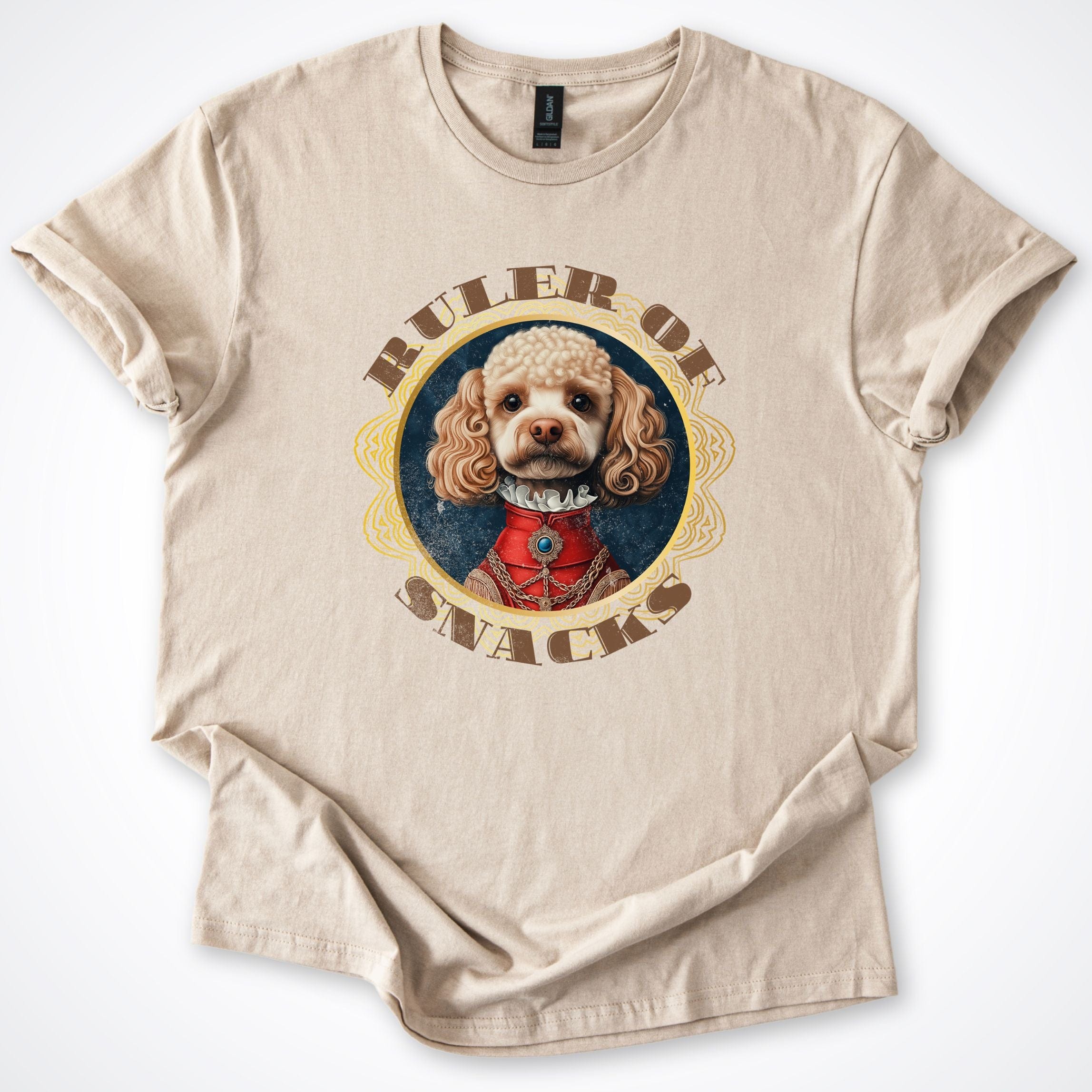 T-Shirt Sand / S Ruler of Snacks Poodle T-Shirt ReallyintoDogs