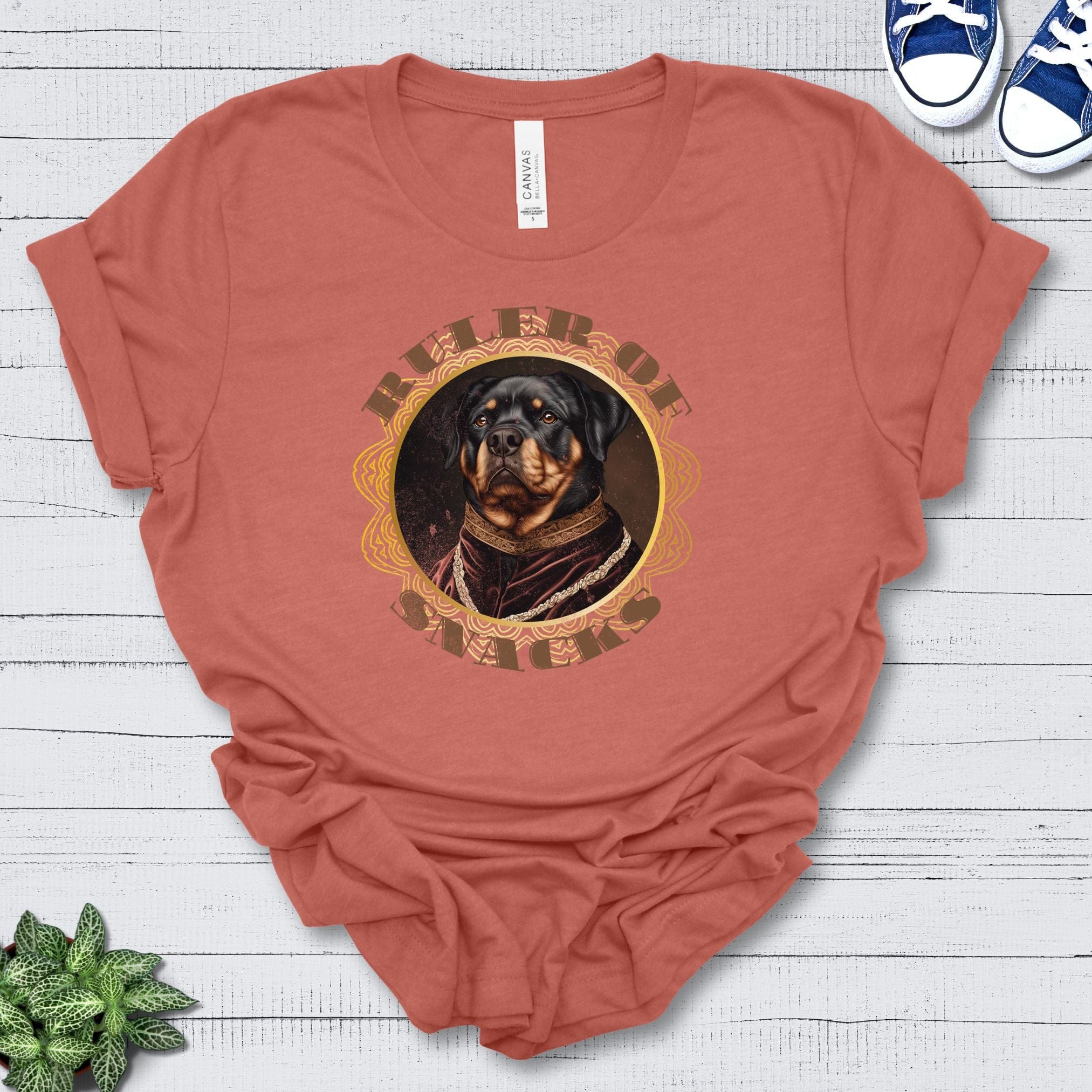 T-Shirt Heather Clay / S Ruler of Snacks Rottweiller Premium Unisex T-Shirt --reallyintothat