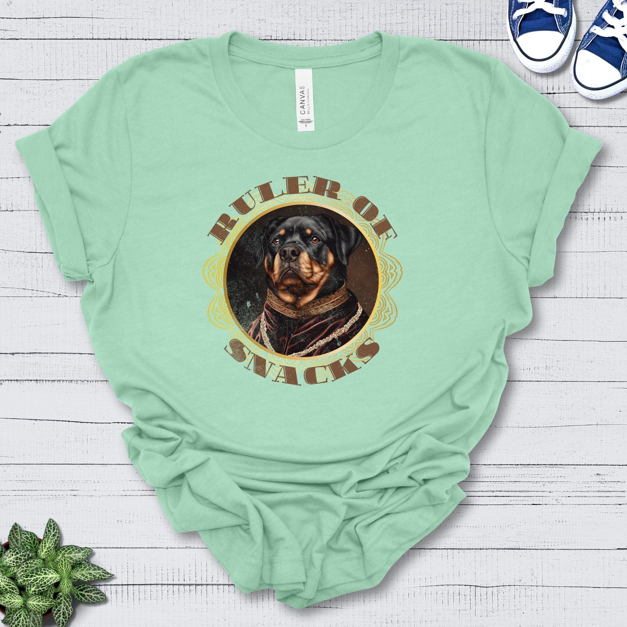 T-Shirt Heather Mint / S Ruler of Snacks Rottweiller Premium Unisex T-Shirt --reallyintothat