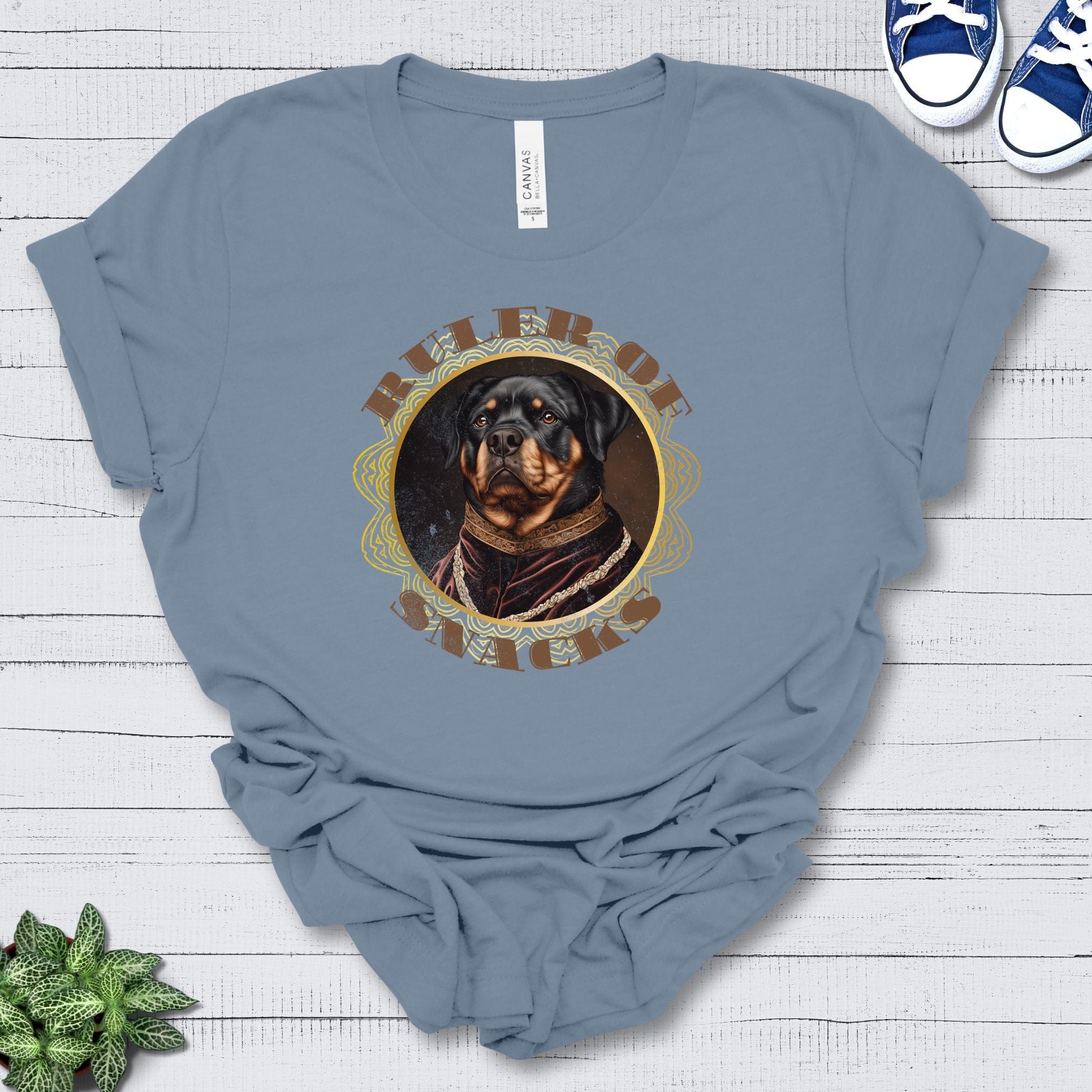 T-Shirt Steel Blue / S Ruler of Snacks Rottweiller Premium Unisex T-Shirt --reallyintothat