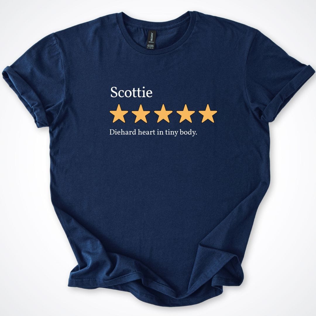 T-Shirt Navy / S Scottie Five Star Review 2.0 T-Shirt ReallyintoDogs