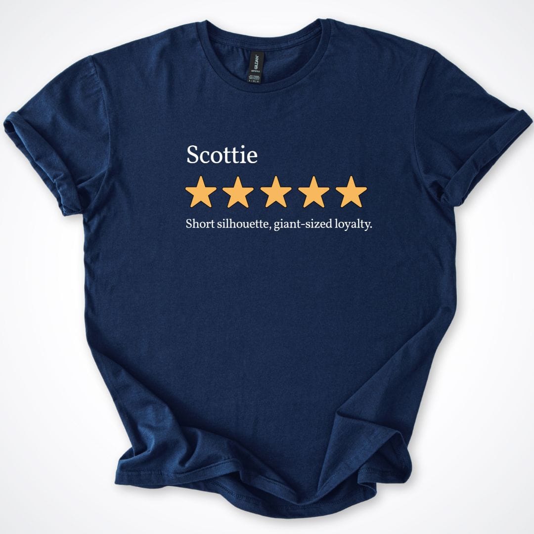 T-Shirt Navy / S Scottie Five Star Review 3.0 T-Shirt ReallyintoDogs