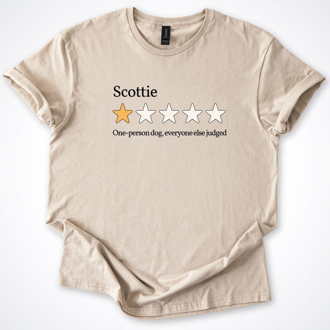 T-Shirt Sand / S Scottie One Star Review 3.0 T-Shirt ReallyintoDogs
