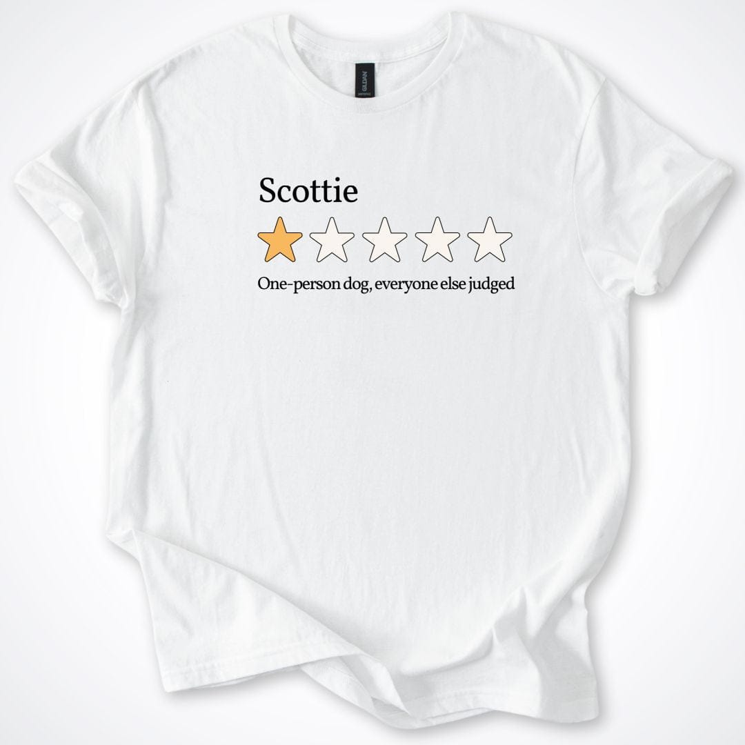 T-Shirt White / S Scottie One Star Review 3.0 T-Shirt ReallyintoDogs