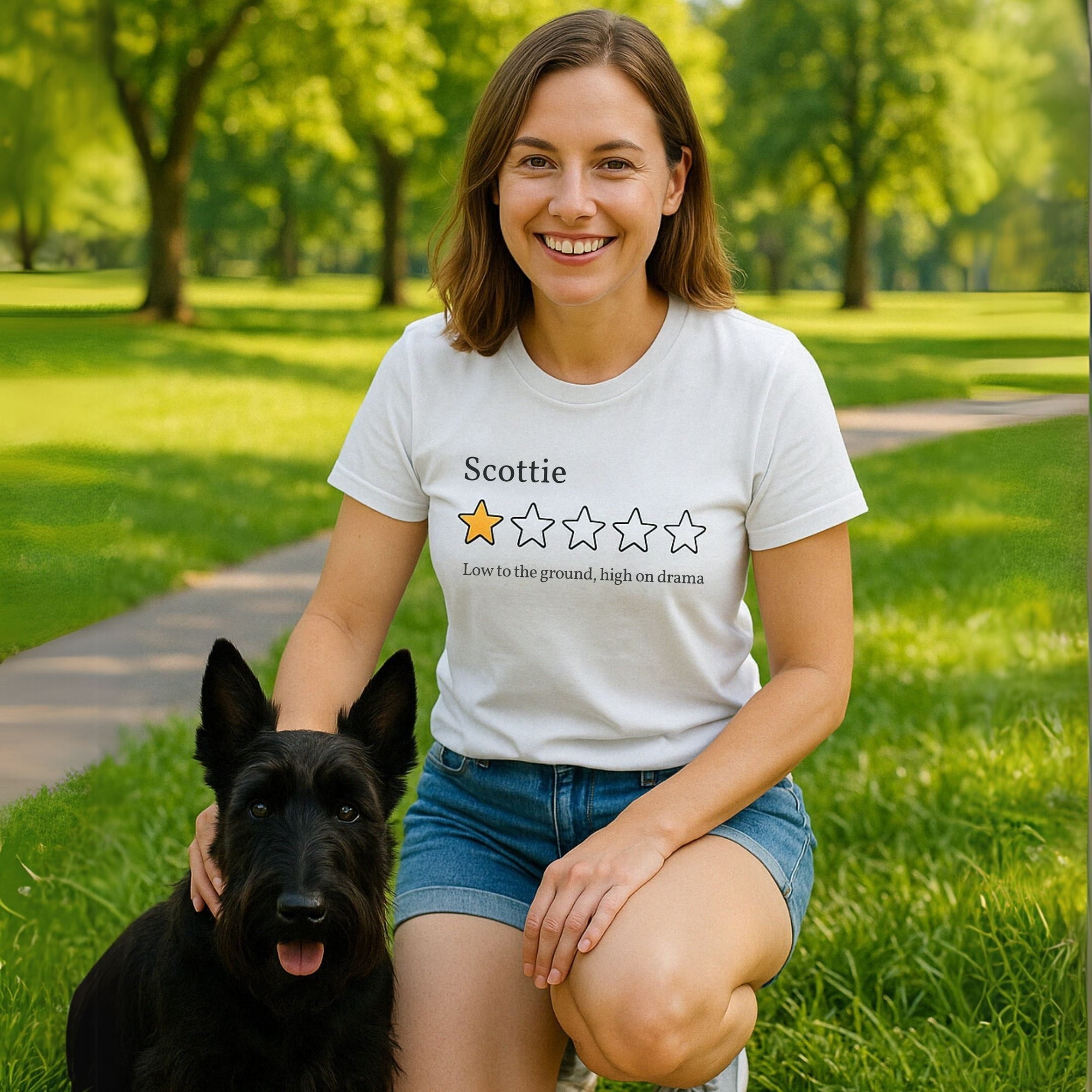 T-Shirt Scottie One Star Review Premium Unisex T-Shirt ReallyintoDogs