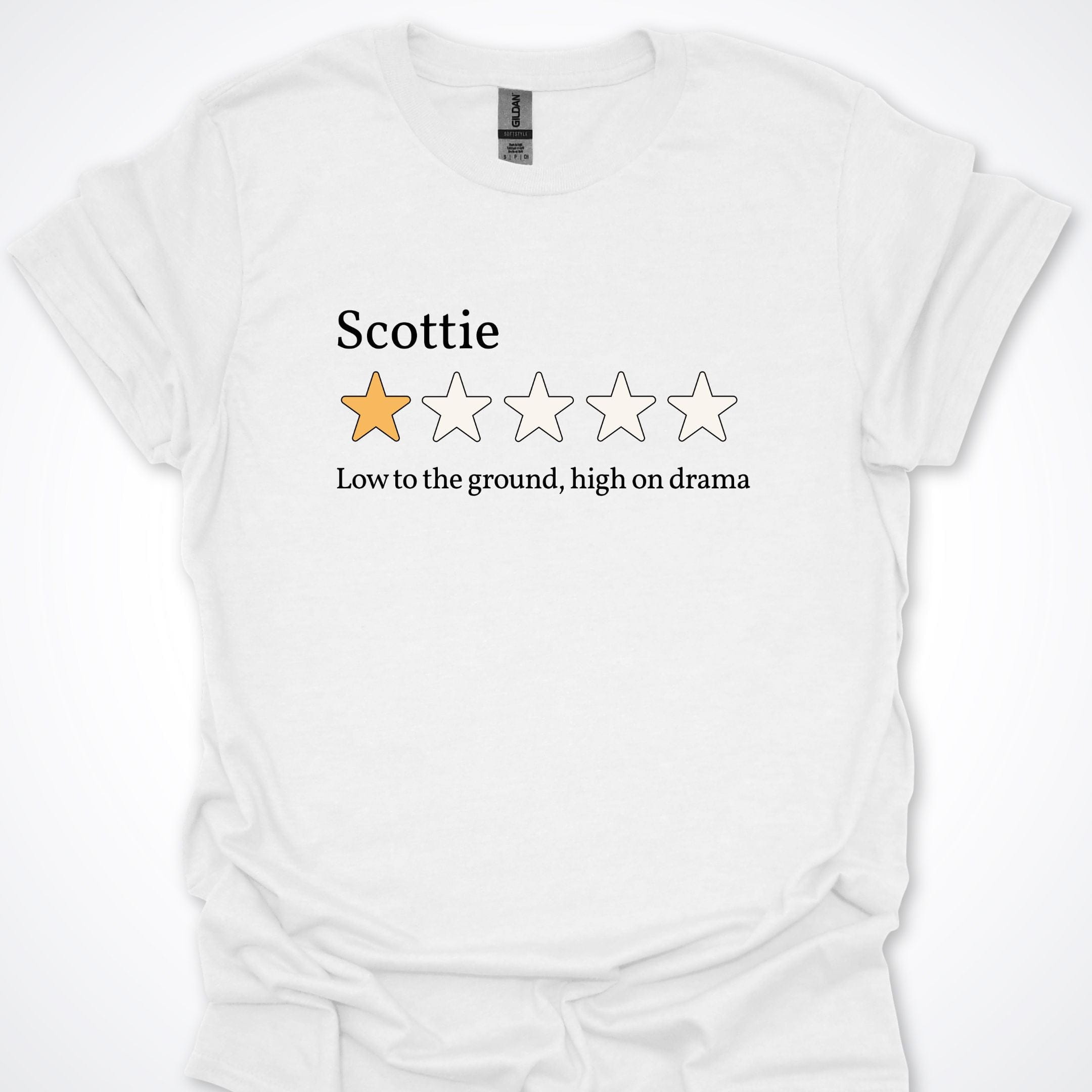 T-Shirt White / S Scottie One Star Review Premium Unisex T-Shirt ReallyintoDogs