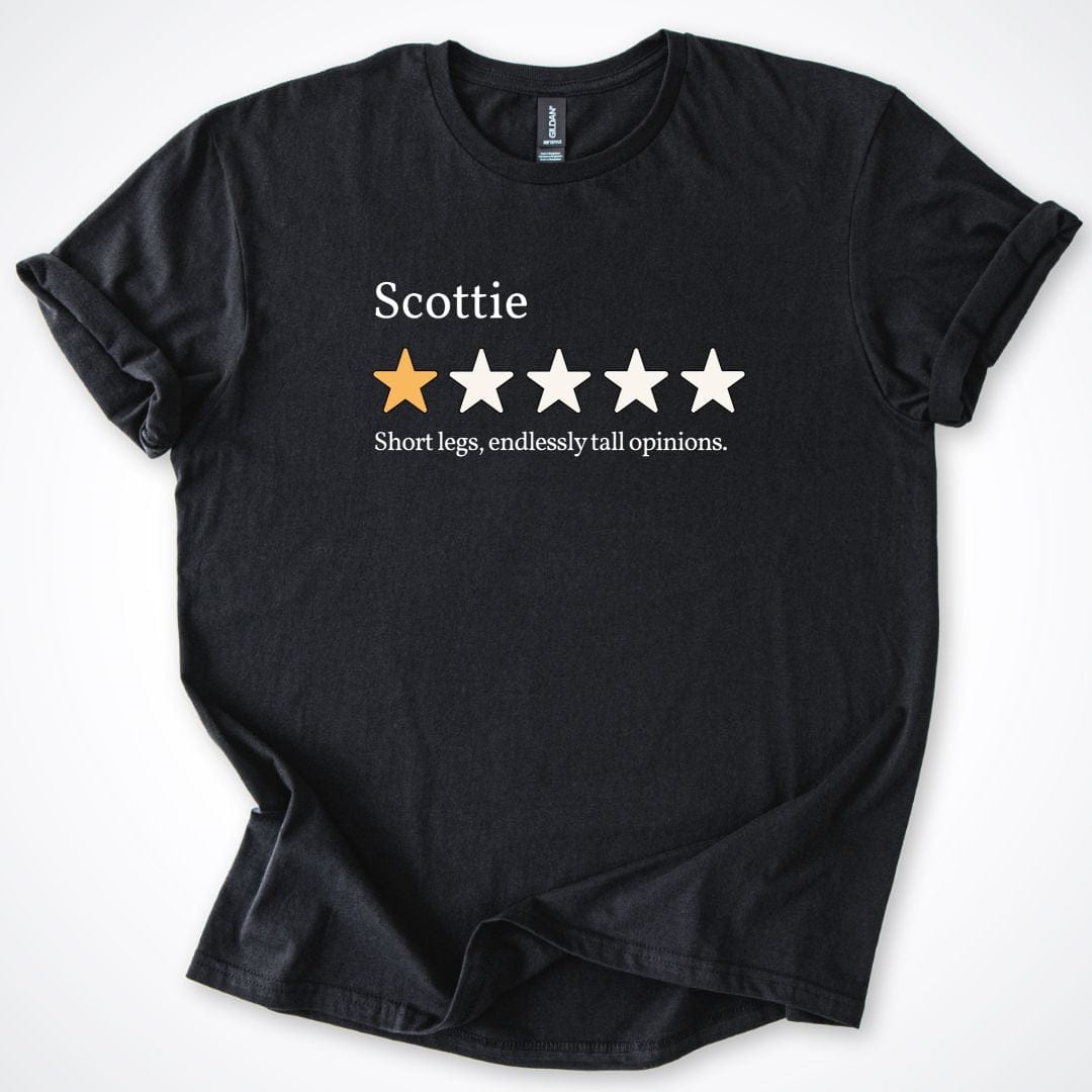 T-Shirt Black / S Scottie One Star Review T-Shirt ReallyintoDogs