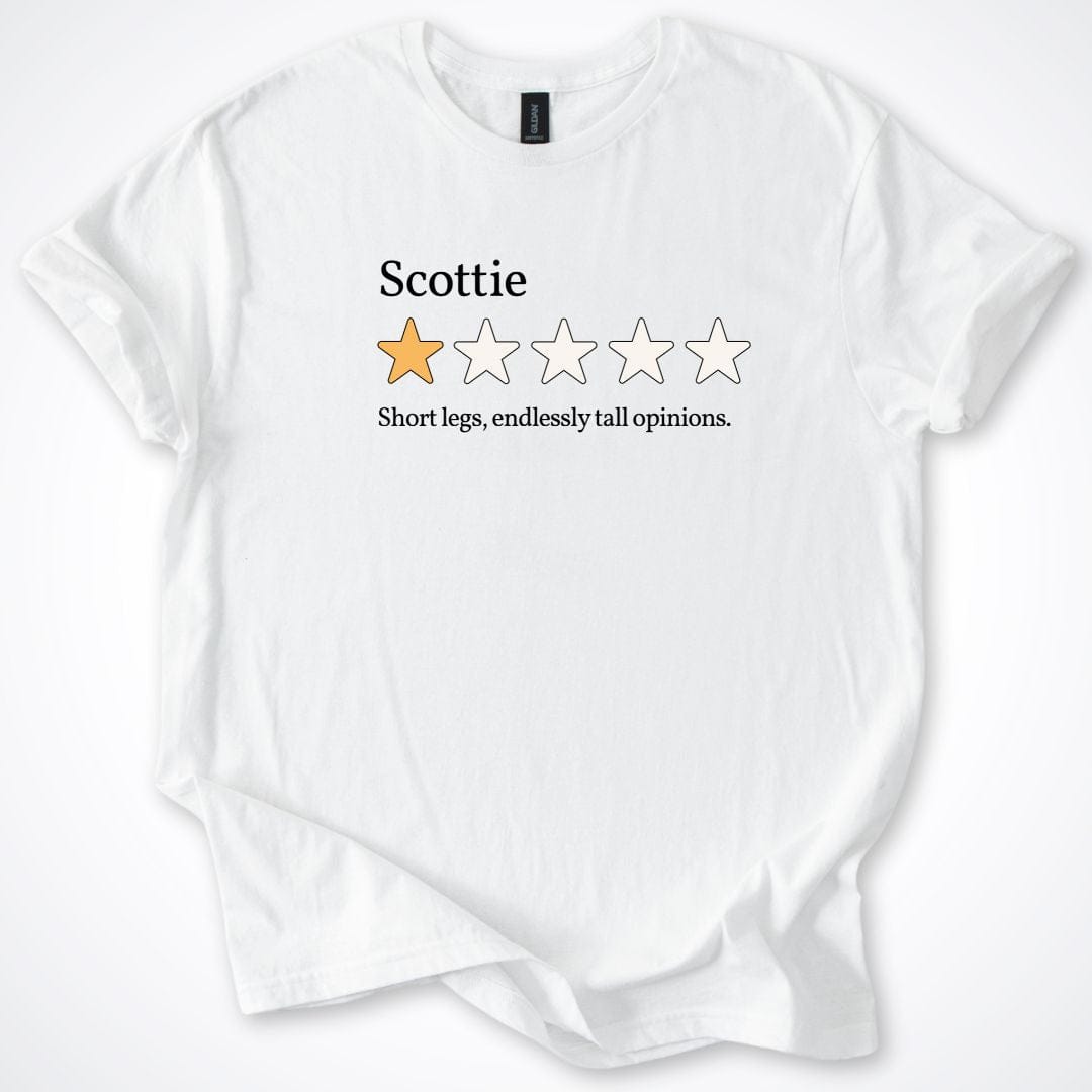 T-Shirt White / S Scottie One Star Review T-Shirt ReallyintoDogs