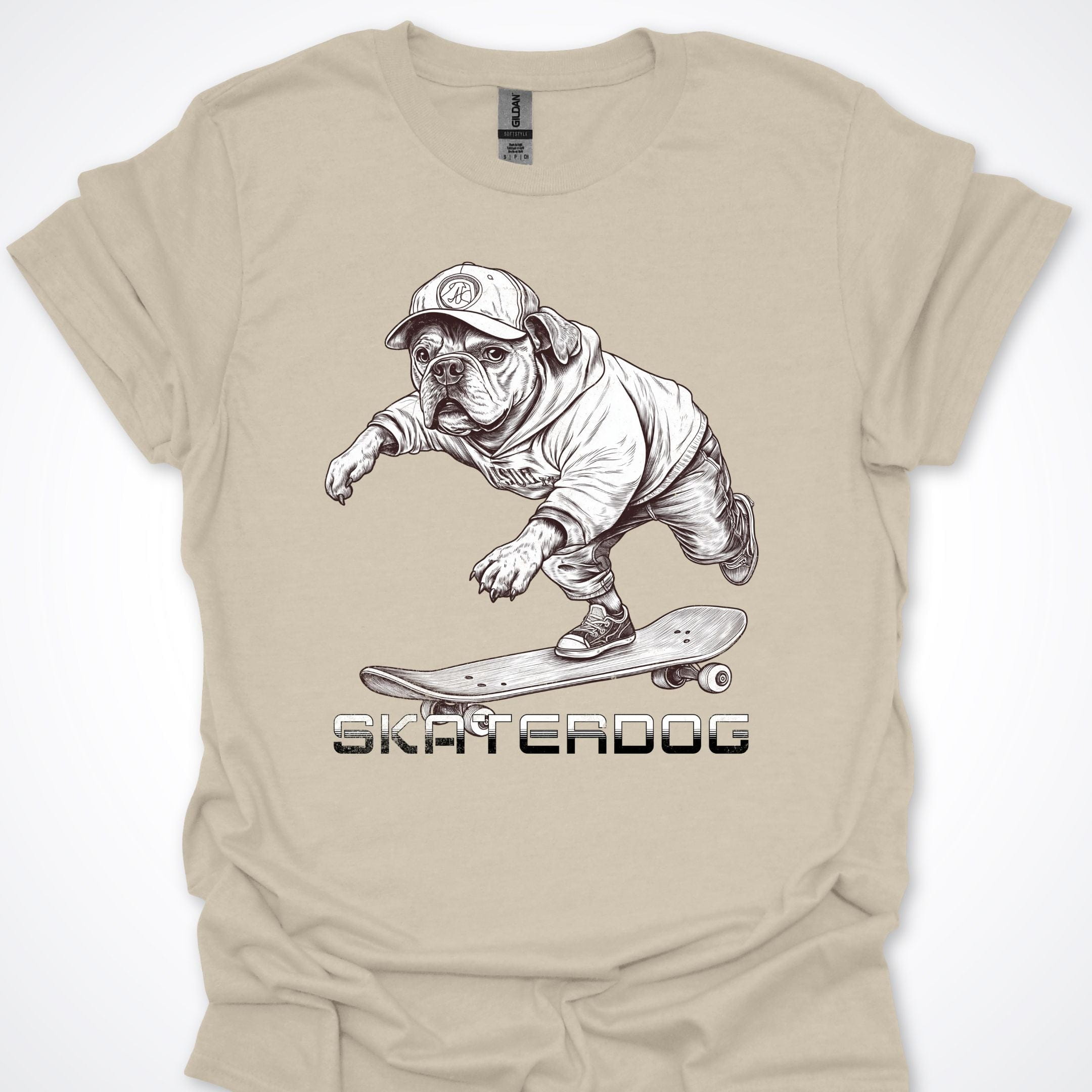 T-Shirt Natural / S Skaterdog French Bulldog Premium Unisex T-Shirt ReallyintoDogs