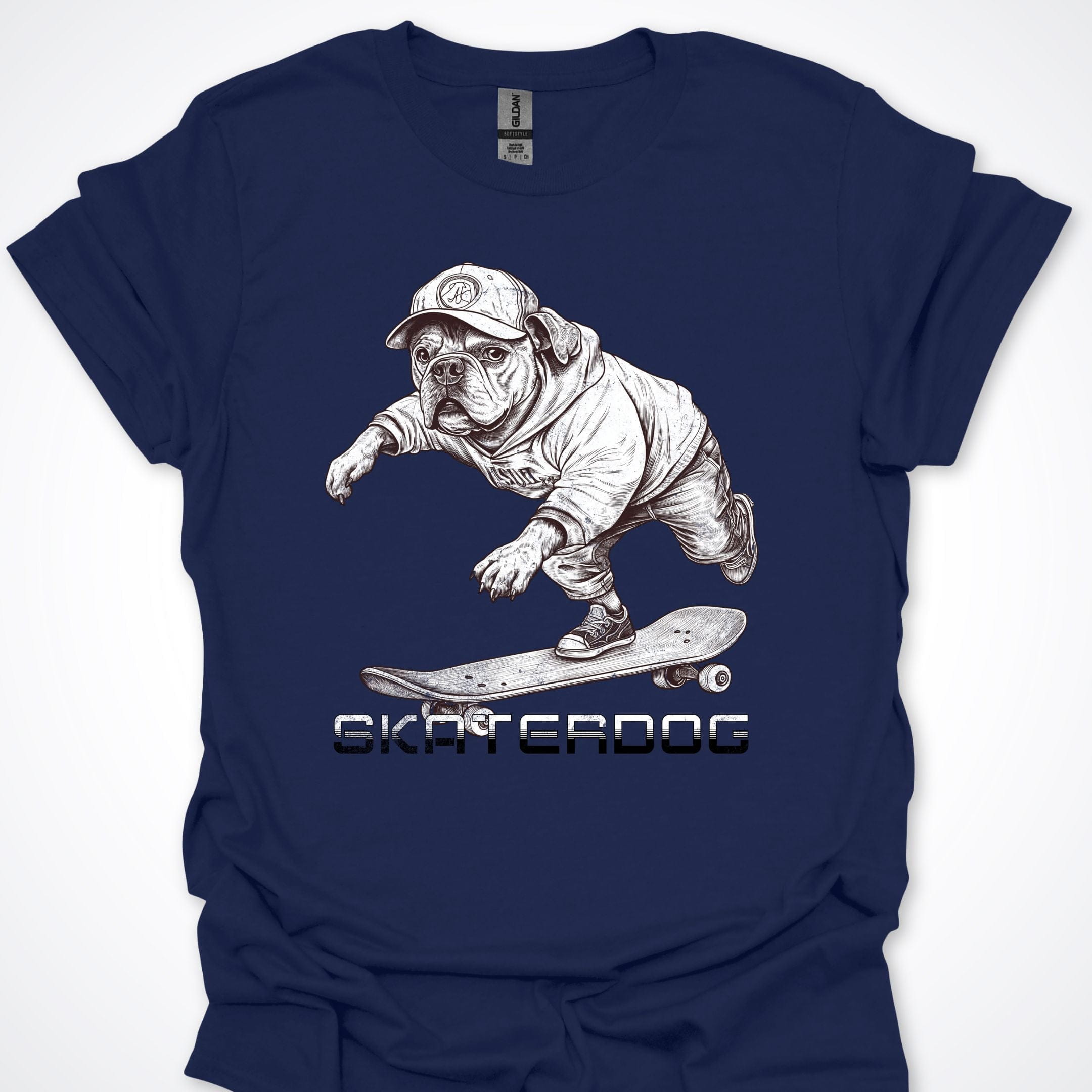 T-Shirt Navy / S Skaterdog French Bulldog Premium Unisex T-Shirt ReallyintoDogs