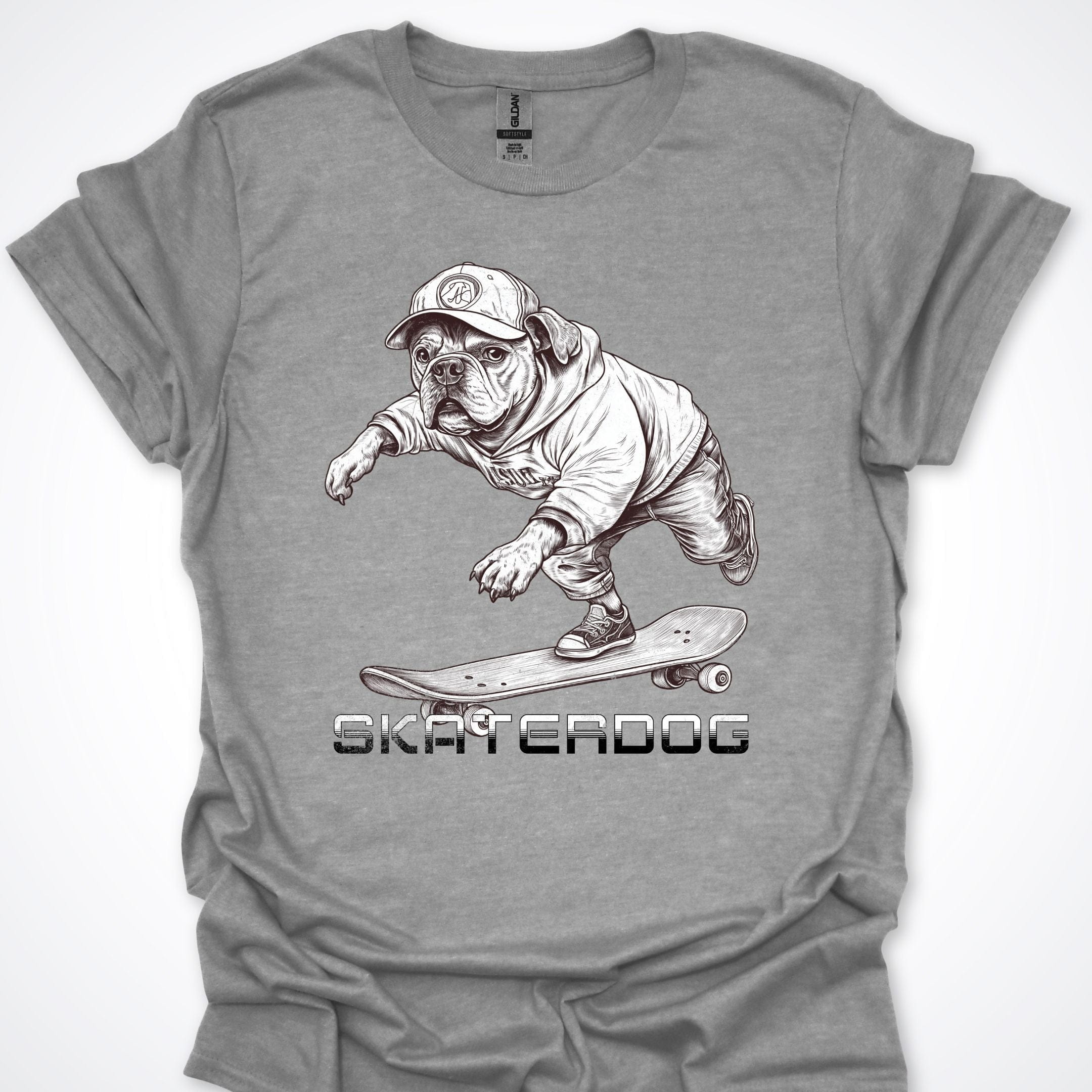 T-Shirt Sport Grey / S Skaterdog French Bulldog Premium Unisex T-Shirt ReallyintoDogs