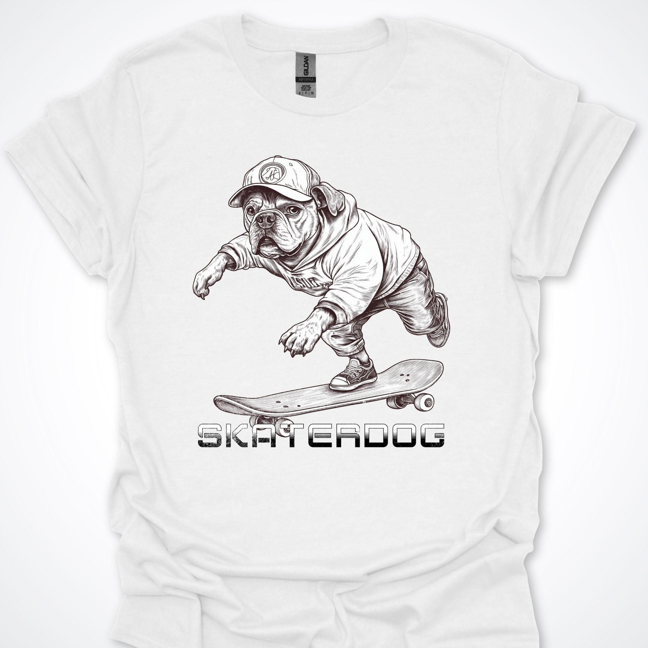 T-Shirt White / S Skaterdog French Bulldog Premium Unisex T-Shirt ReallyintoDogs