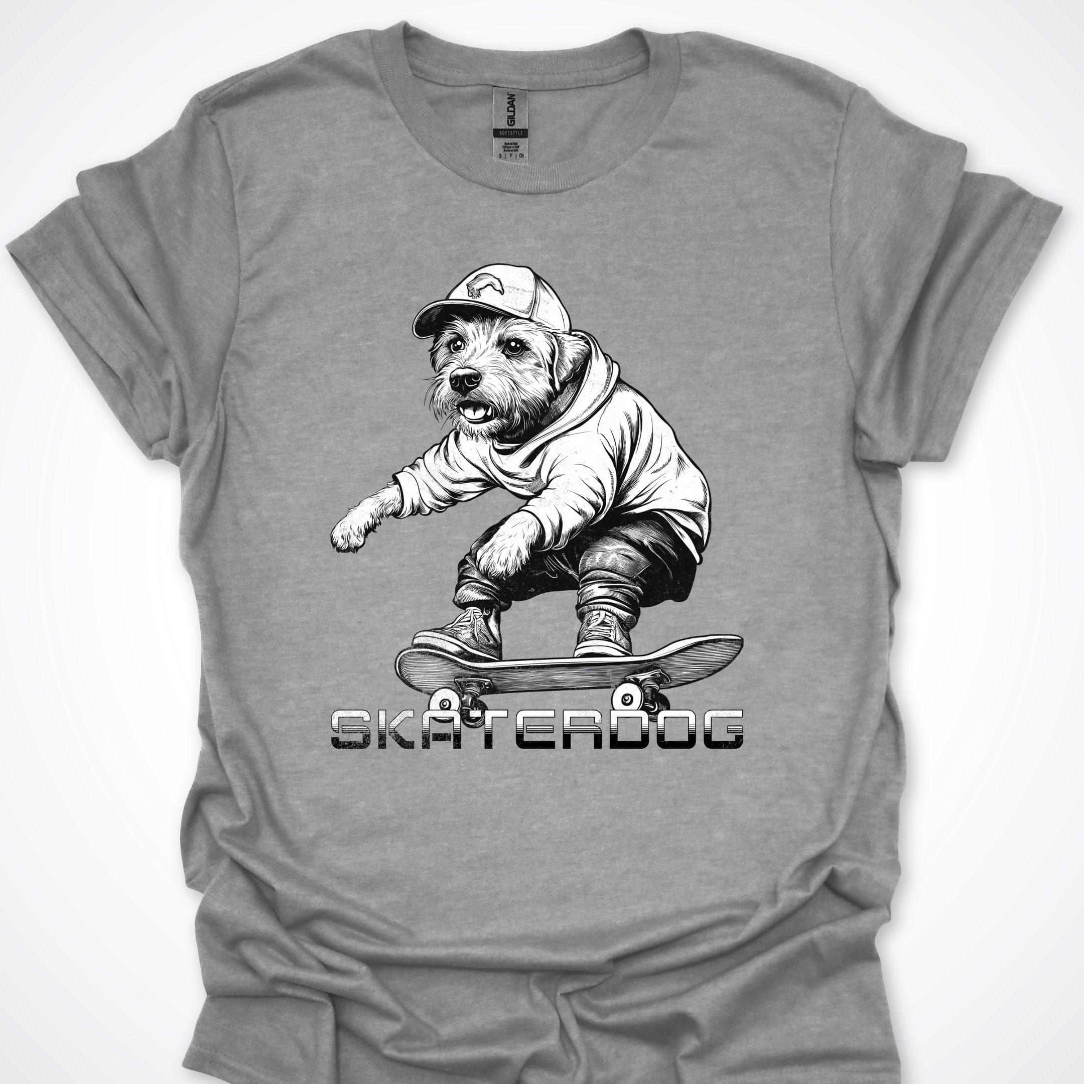 T-Shirt Sport Grey / S Skaterdog Terrier Premium Unisex T-Shirt ReallyintoDogs