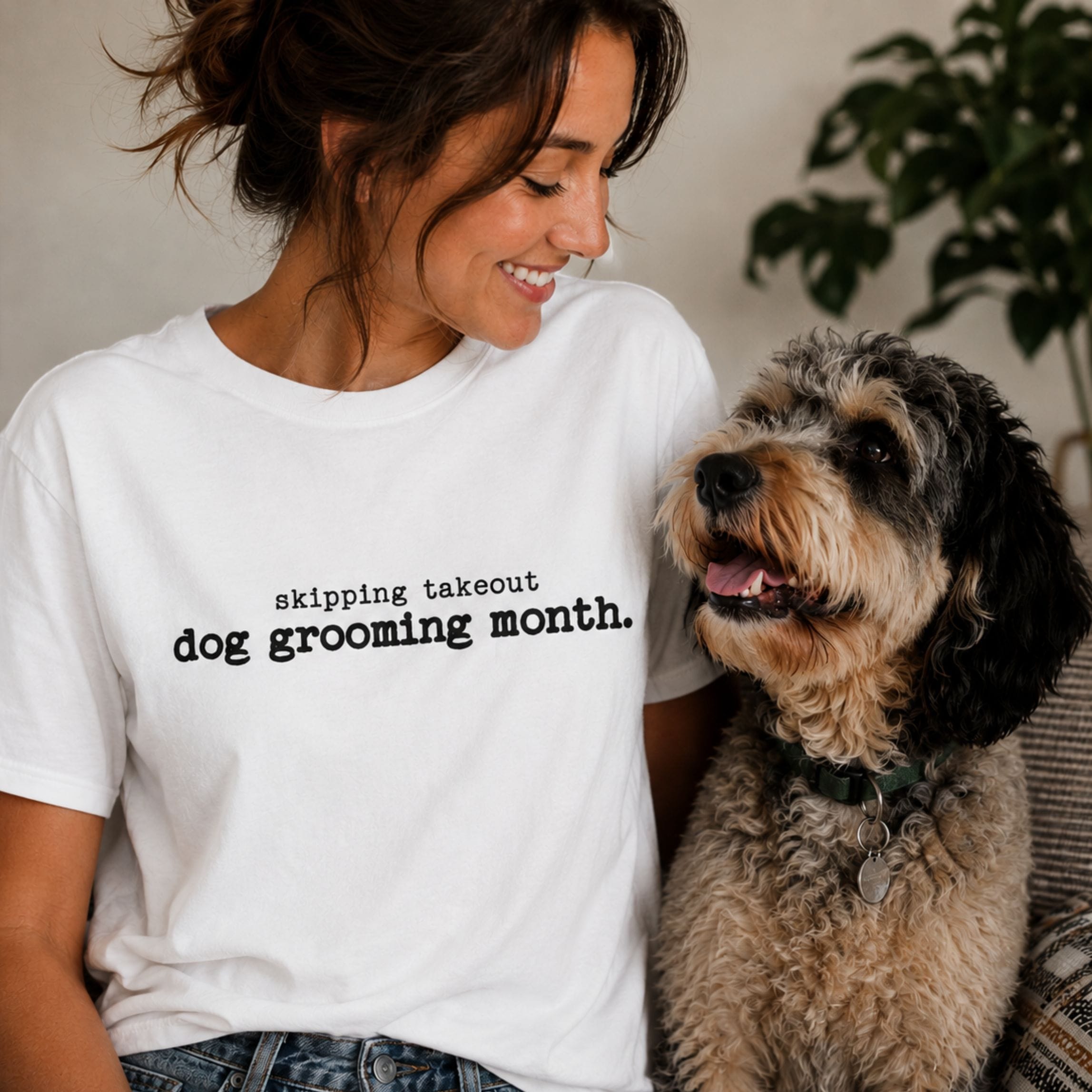 T-Shirt Skipped Takout Dog Grooming Month Comfort Colors T-Shirt ReallyintoDogs