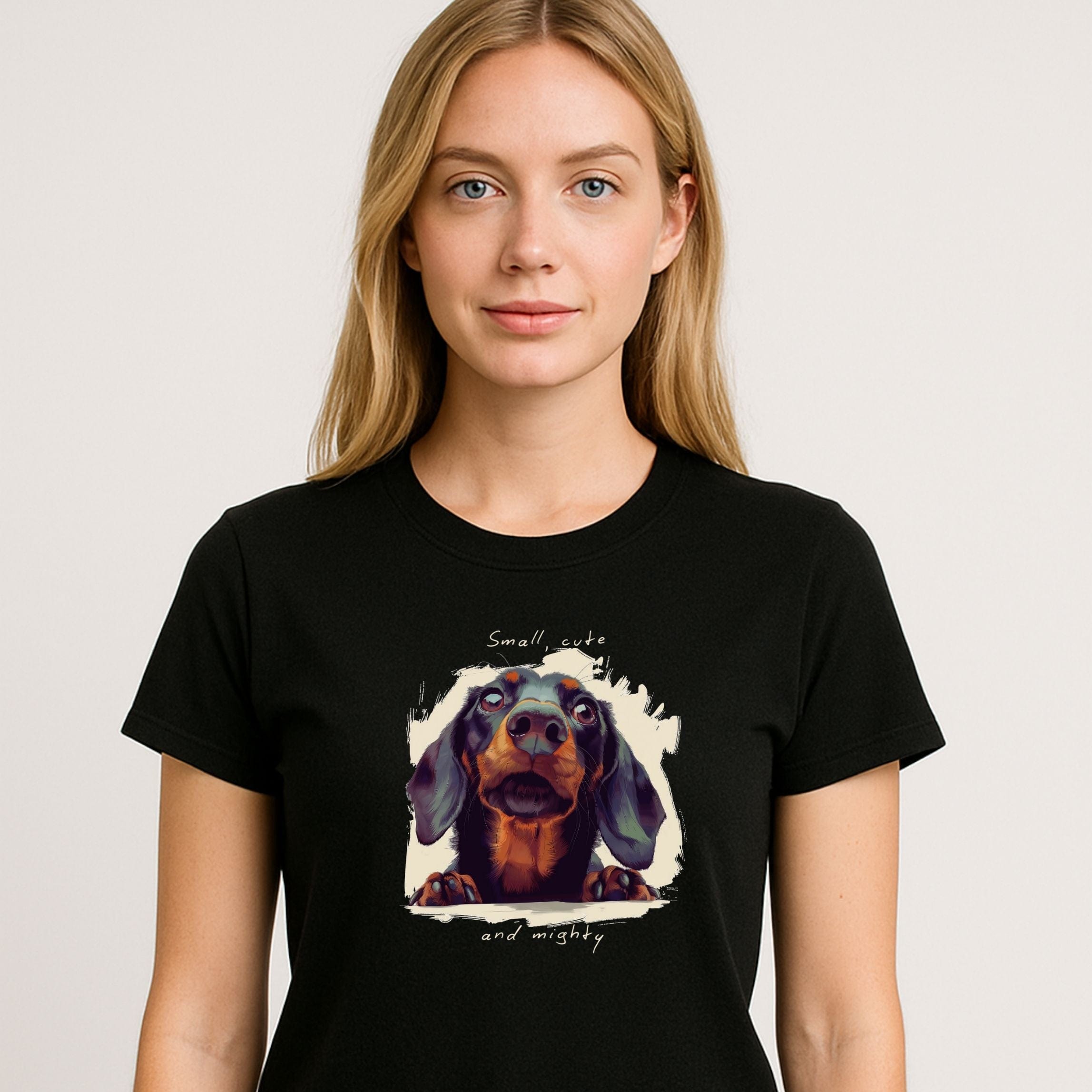 T-Shirt Small Cute and Mighty T-Shirt ReallyintoDogs