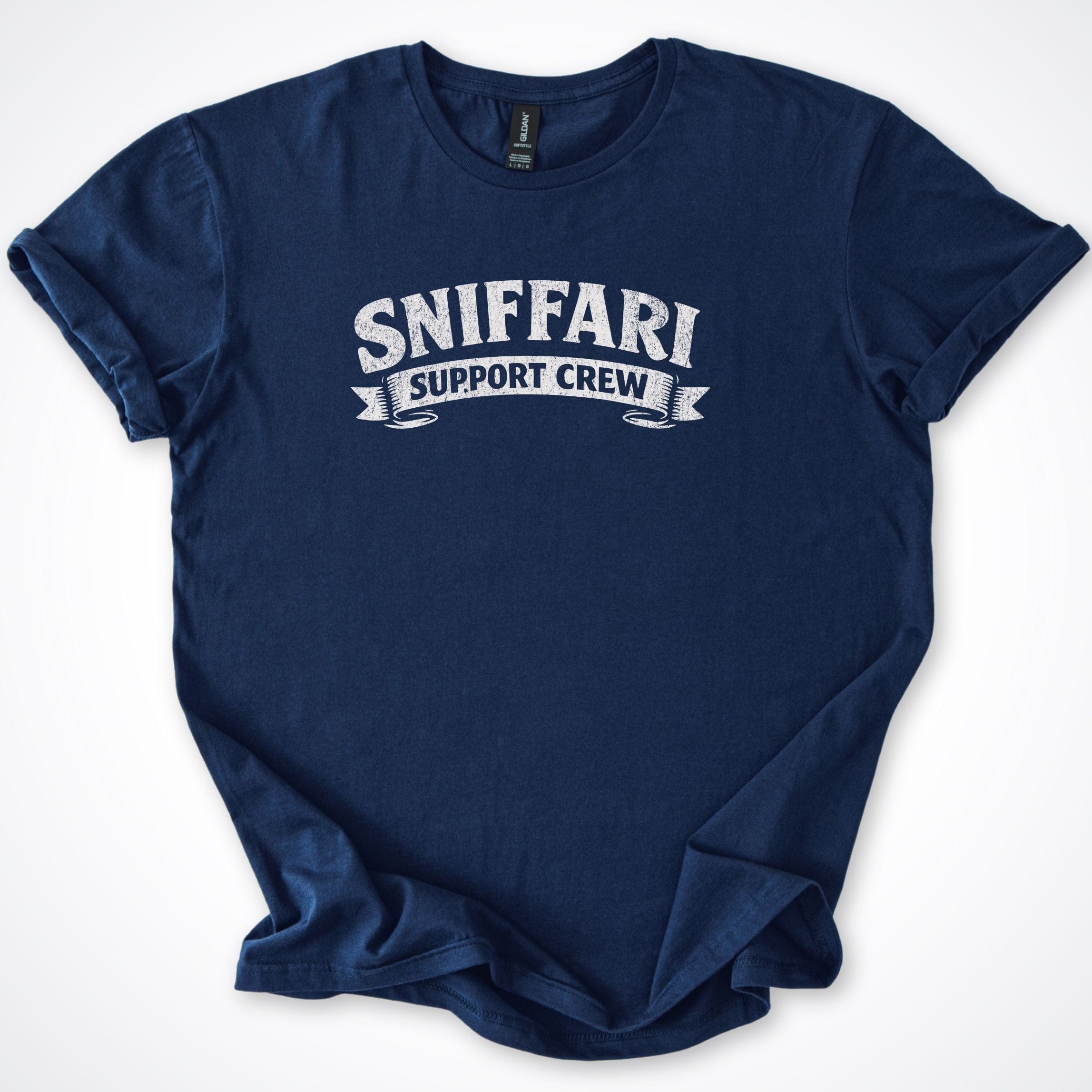 T-Shirt Navy / S Sniffari Banner T-Shirt ReallyintoDogs