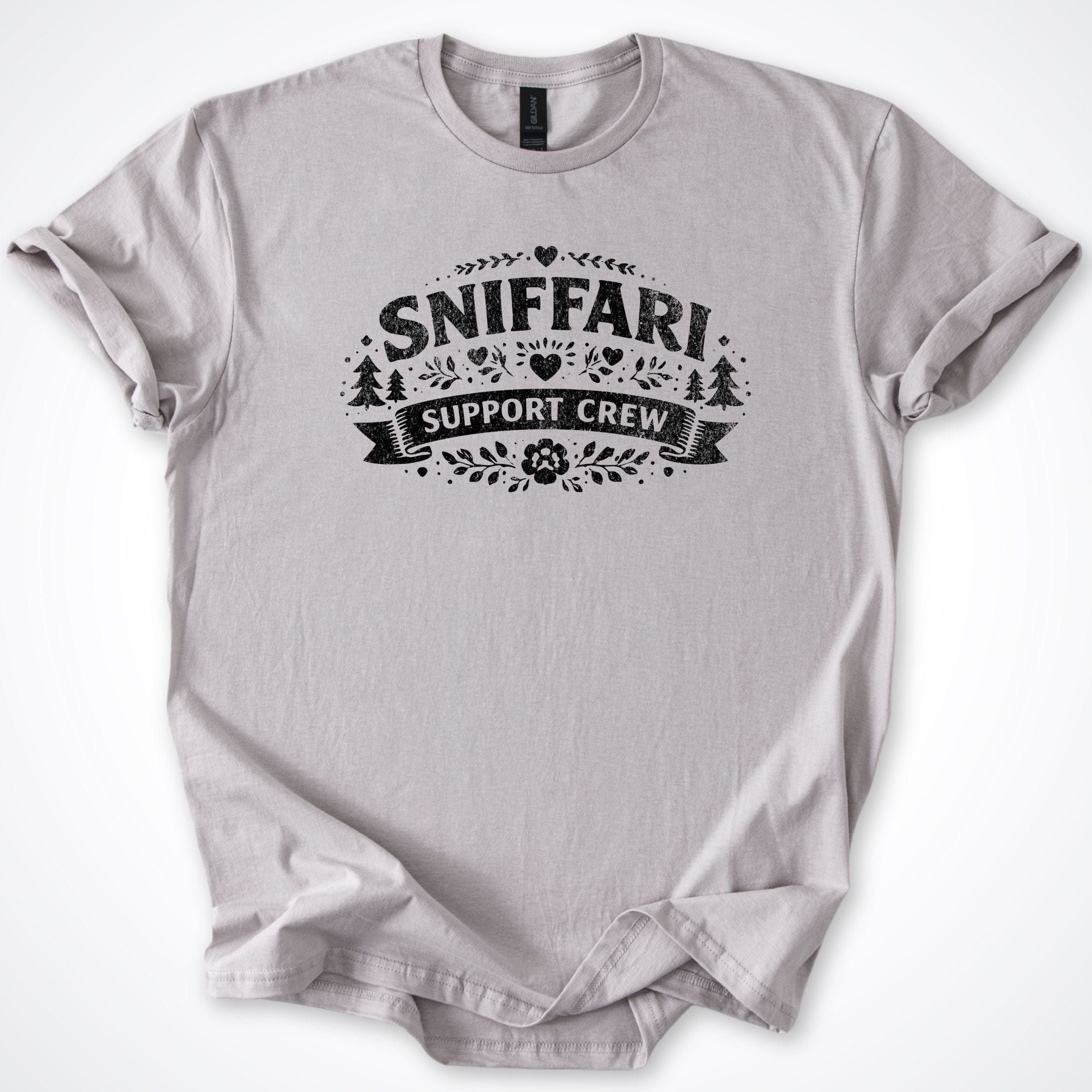 T-Shirt Ice Grey / S Sniffari Embellished T-Shirt ReallyintoDogs