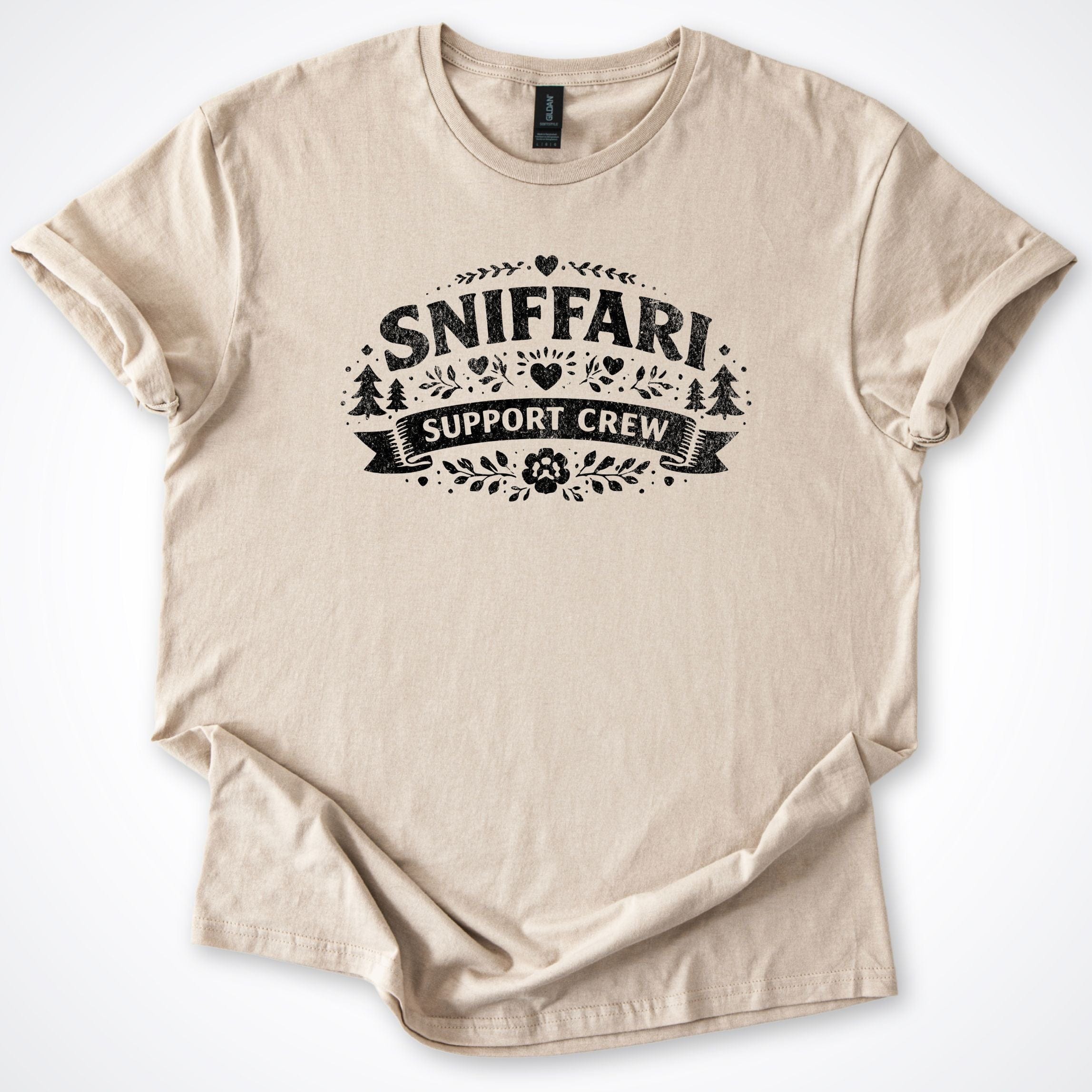 T-Shirt Sand / S Sniffari Embellished T-Shirt ReallyintoDogs