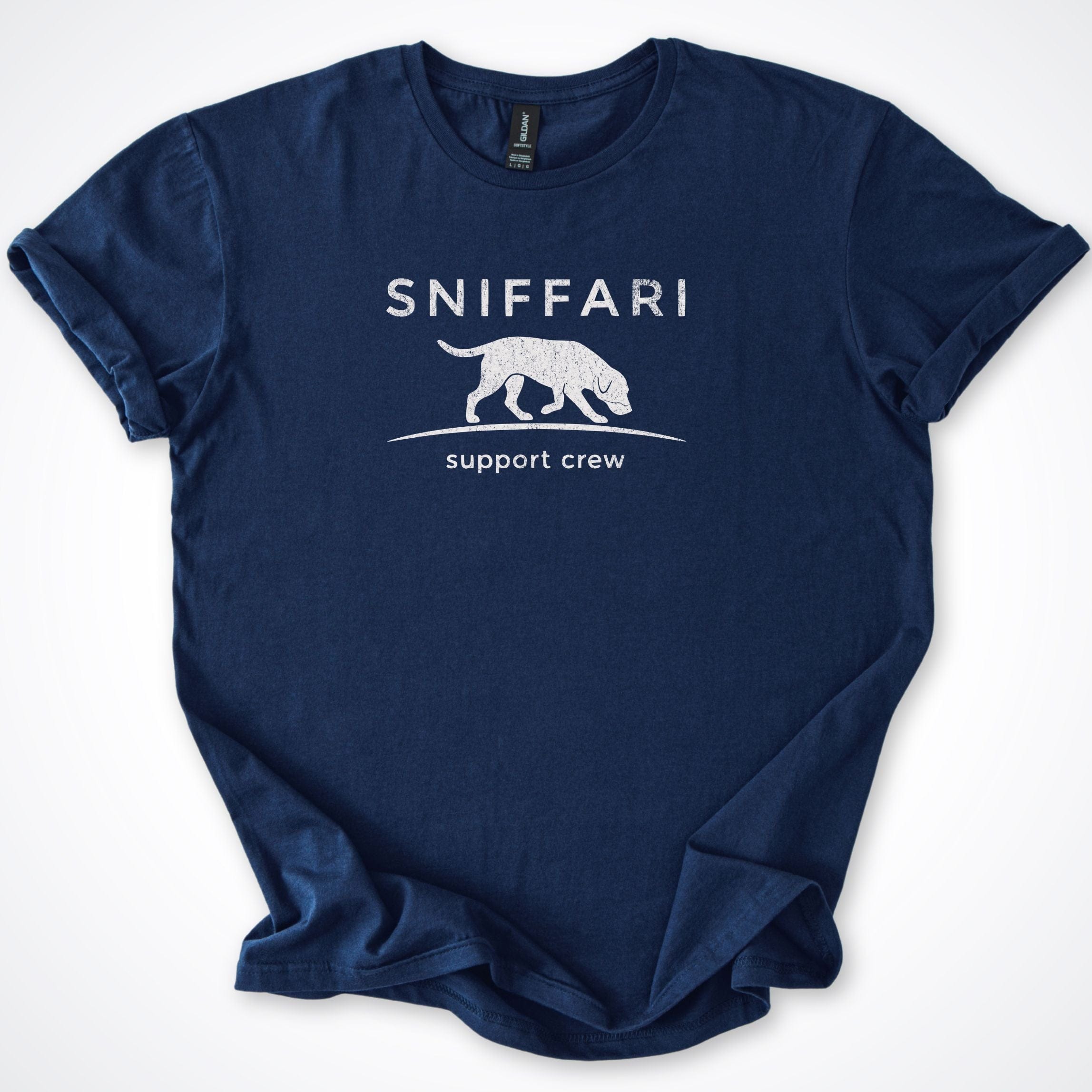 T-Shirt Navy / S Sniffari MInamalist T-Shirt ReallyintoDogs