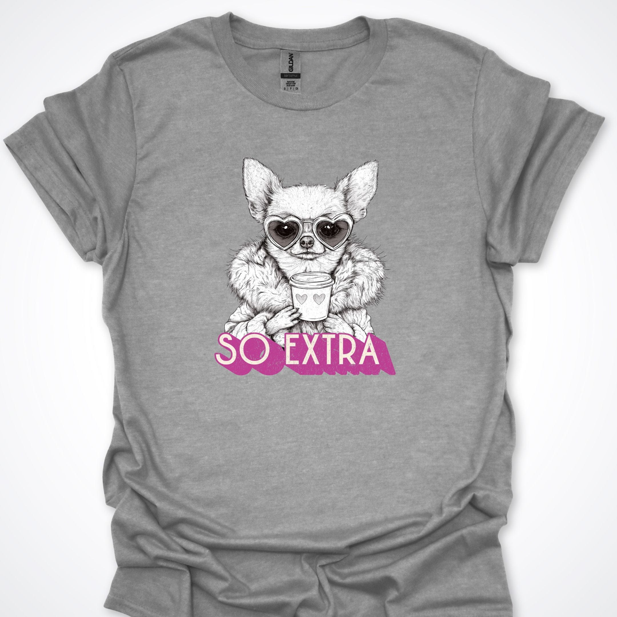 T-Shirt Sport Grey / S So Extra Fashionista Chihuahua Premium Unisex T-Shirt ReallyintoDogs