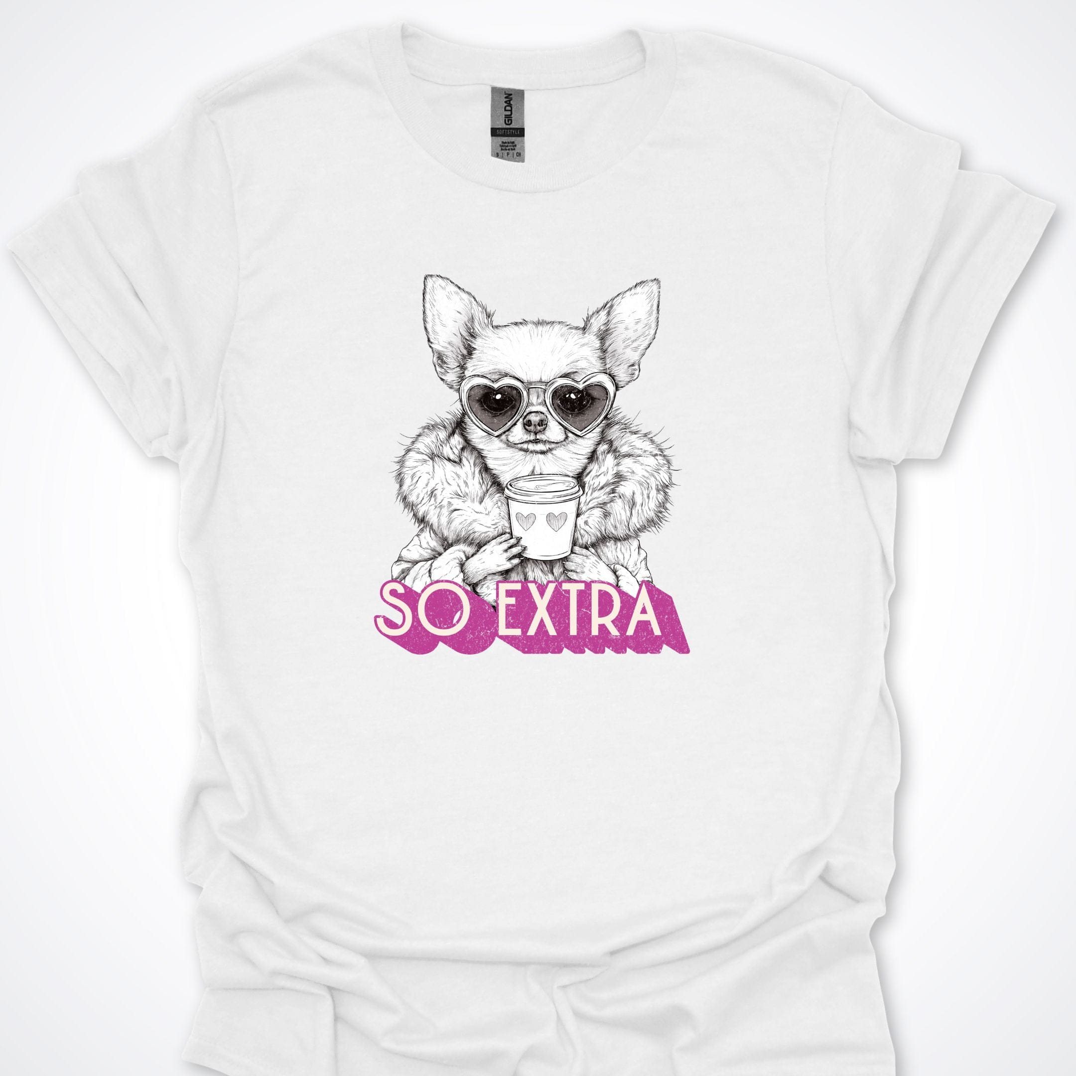 T-Shirt White / S So Extra Fashionista Chihuahua Premium Unisex T-Shirt ReallyintoDogs